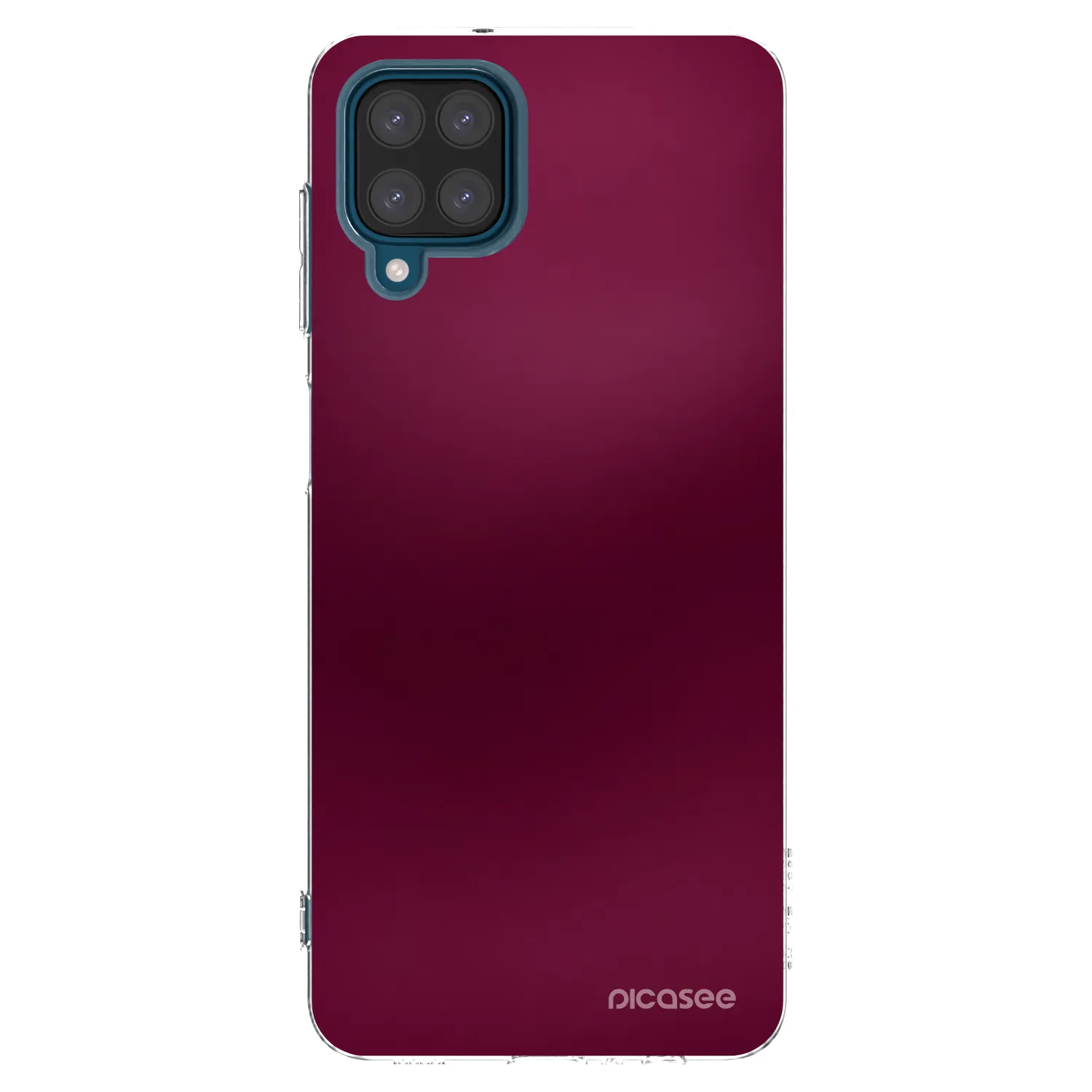 Picasee silikonowe przeźroczyste etui na Samsung Galaxy A12 A125F - Velvet Bordeaux