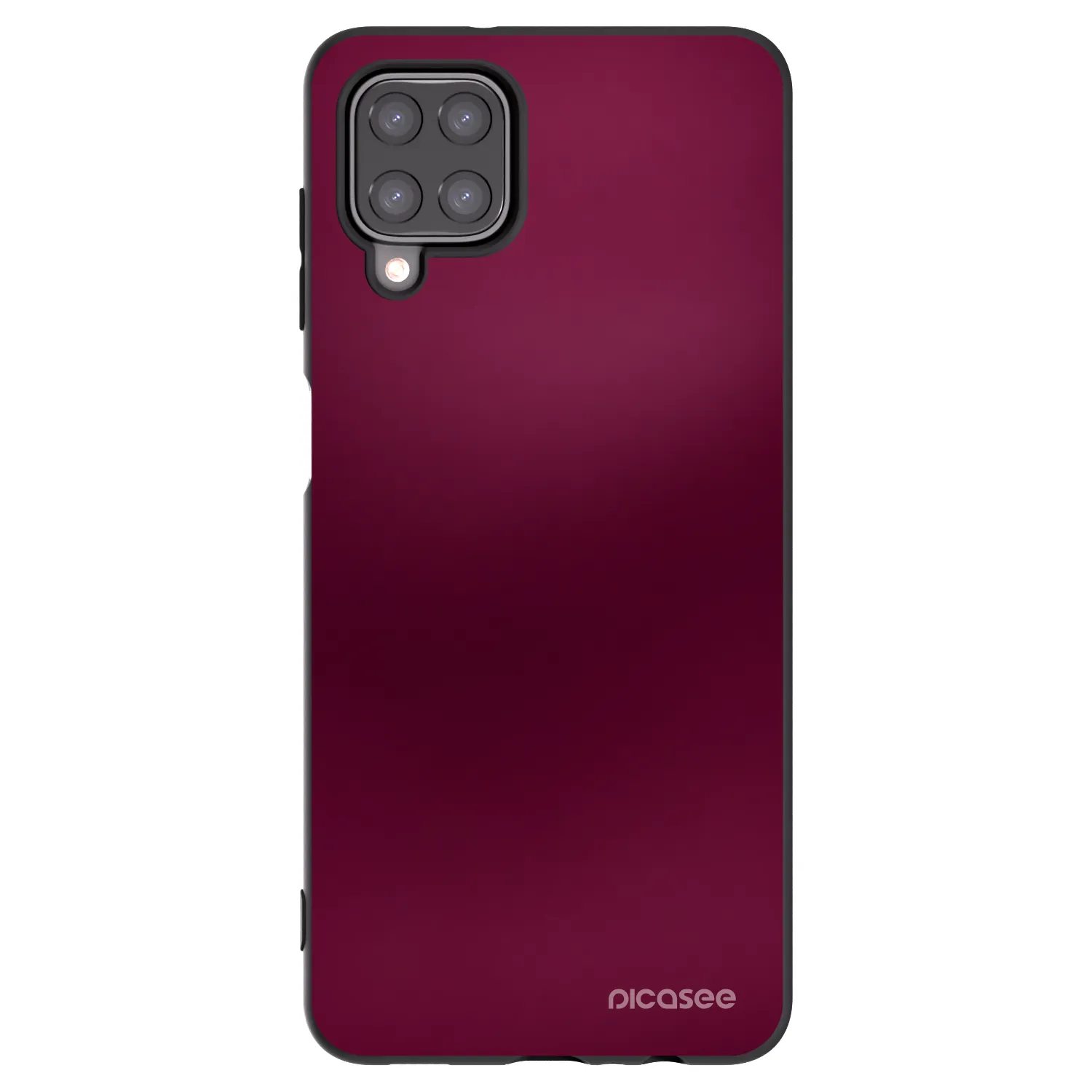 Picasee silikonowe czarne etui na Samsung Galaxy A12 A125F - Velvet Bordeaux