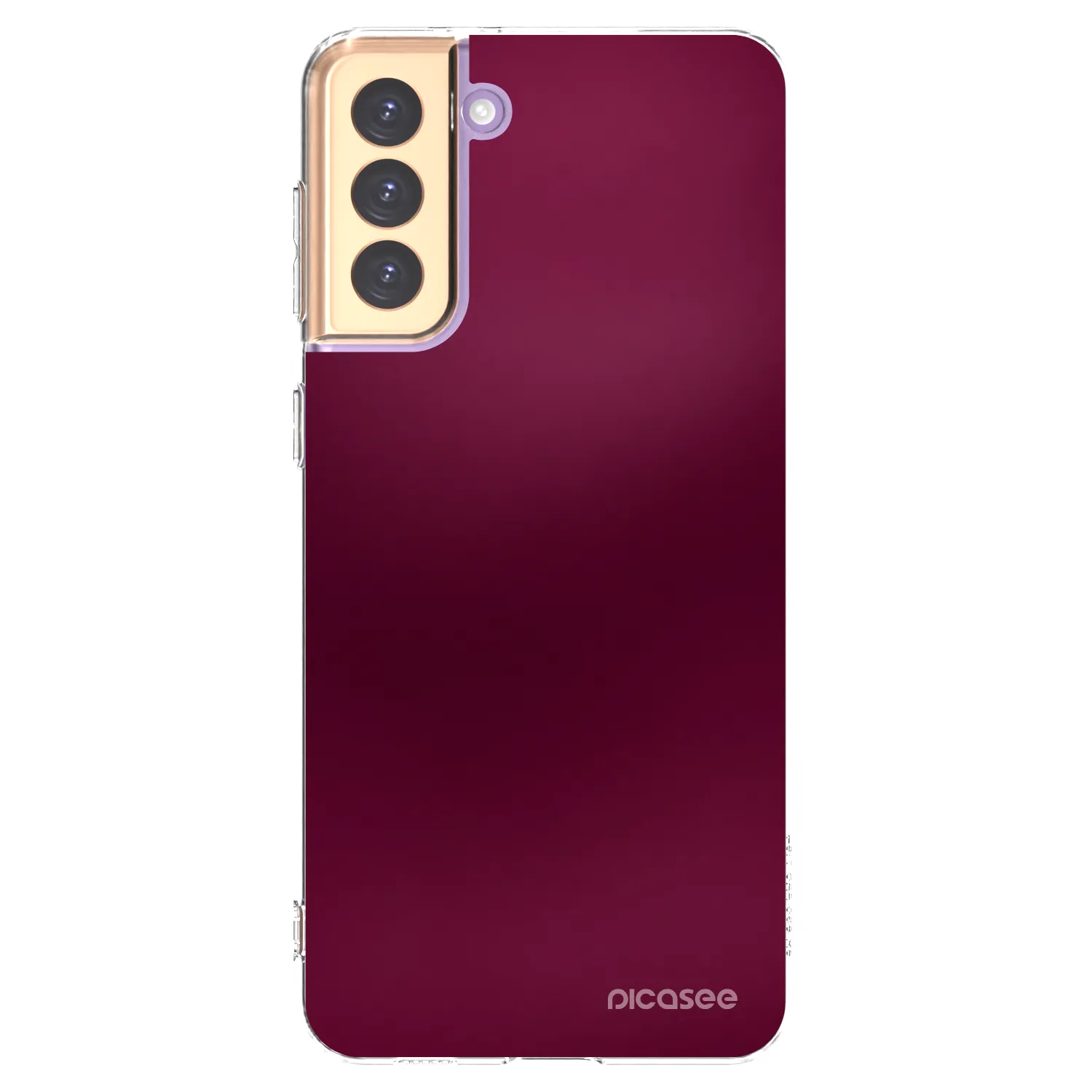 Picasee silikonowe przeźroczyste etui na Samsung Galaxy S21+ 5G G996F - Velvet Bordeaux