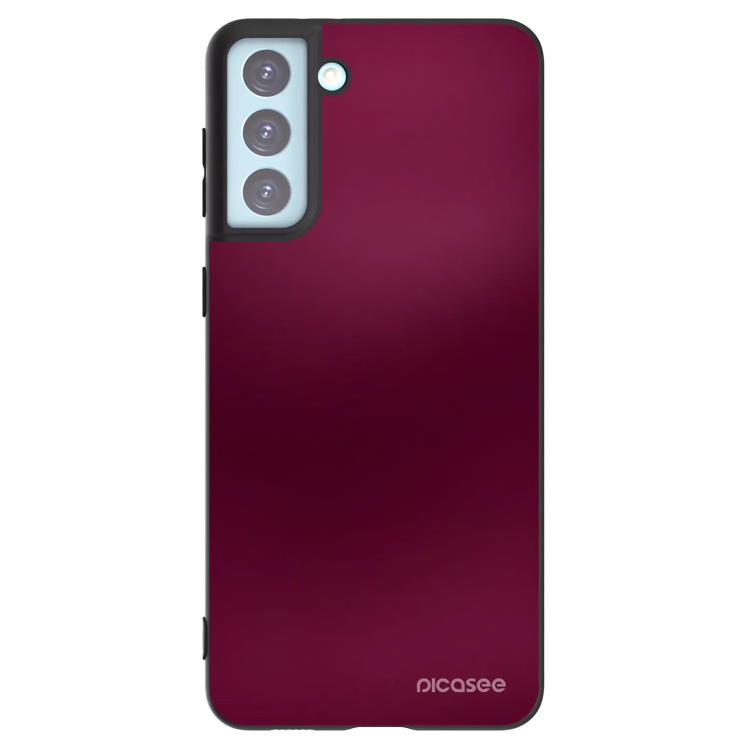 Picasee silikonowe czarne etui na Samsung Galaxy S21+ 5G G996F - Velvet Bordeaux
