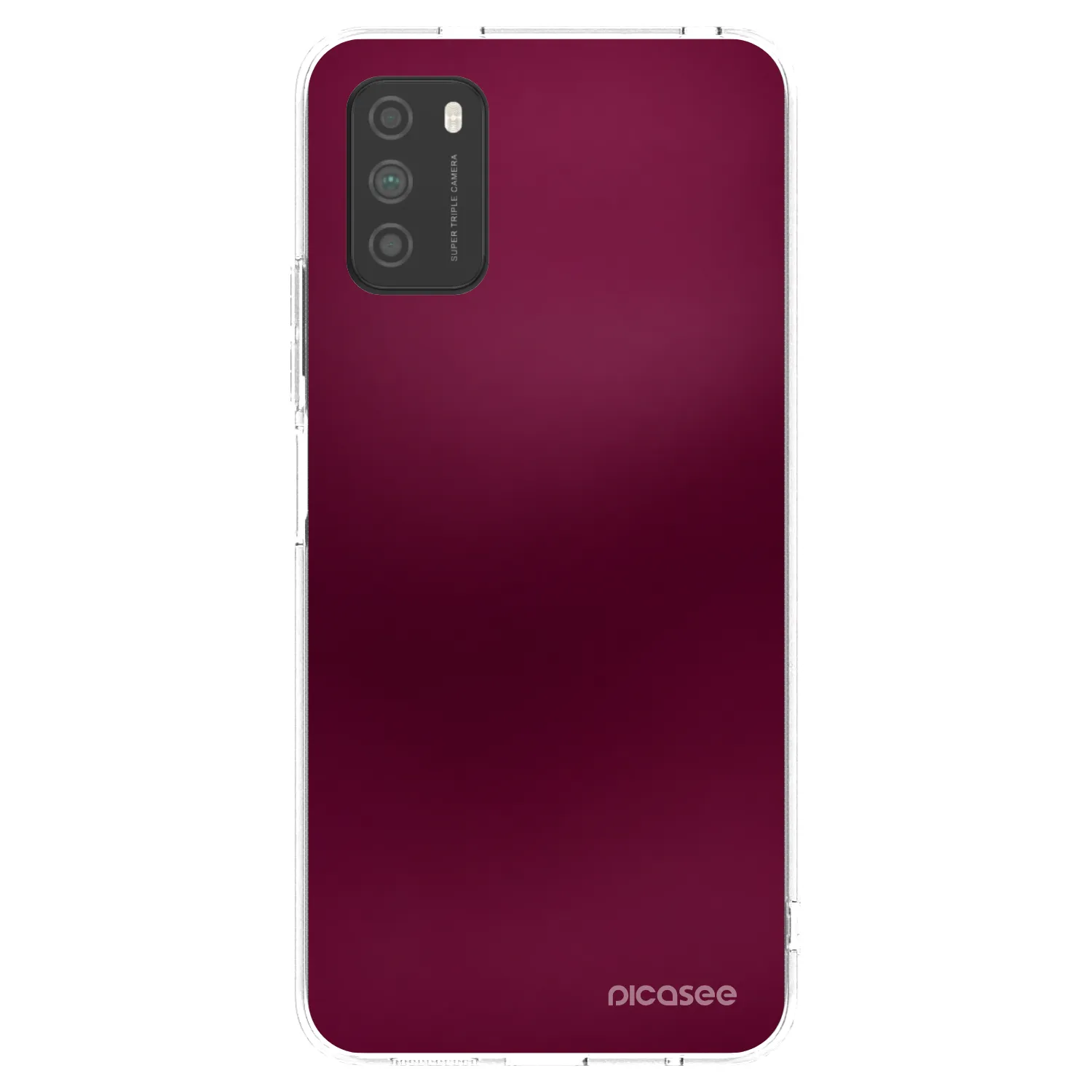 Picasee silikonowe przeźroczyste etui na Xiaomi Poco M3 - Velvet Bordeaux