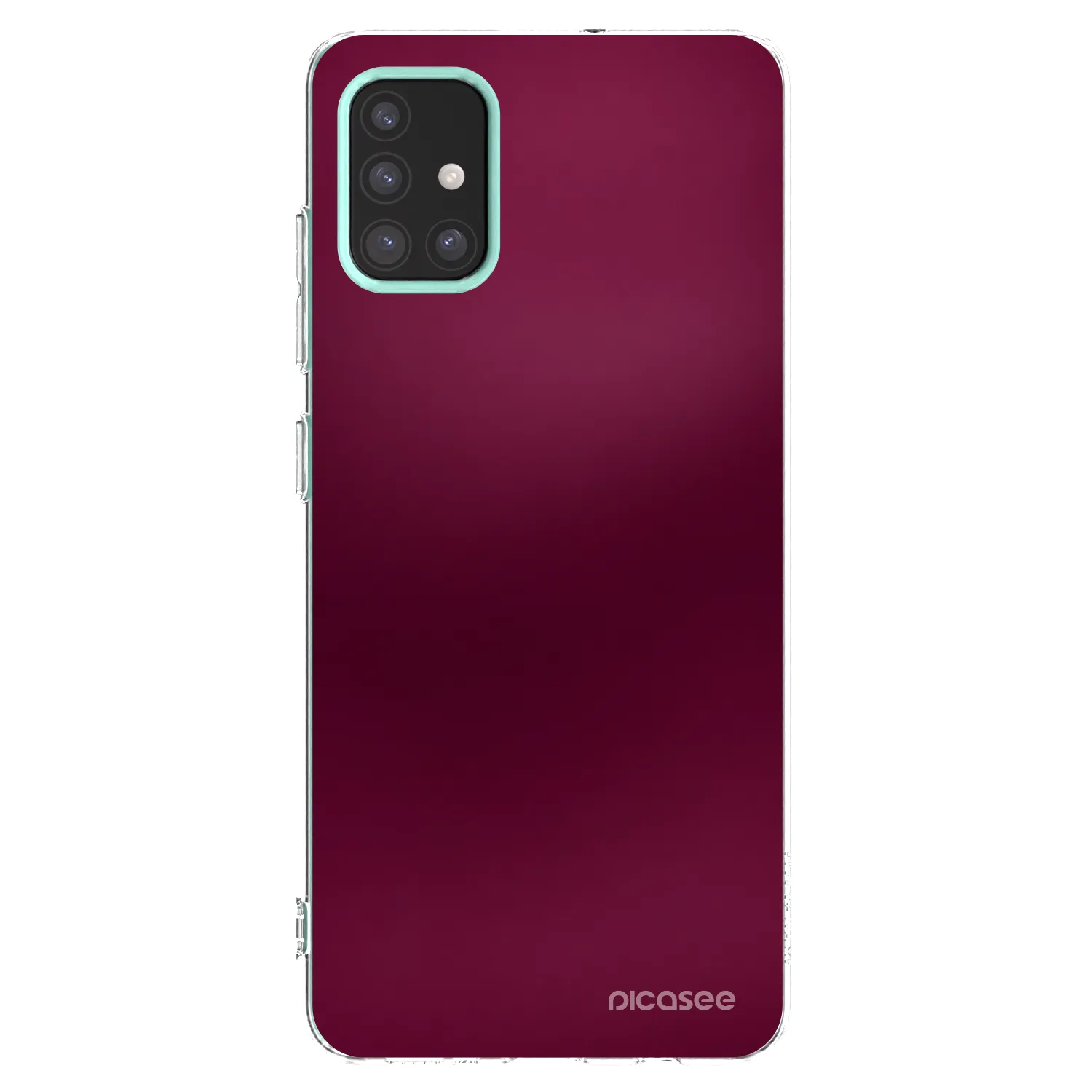 Picasee silikonowe przeźroczyste etui na Samsung Galaxy M31s - Velvet Bordeaux