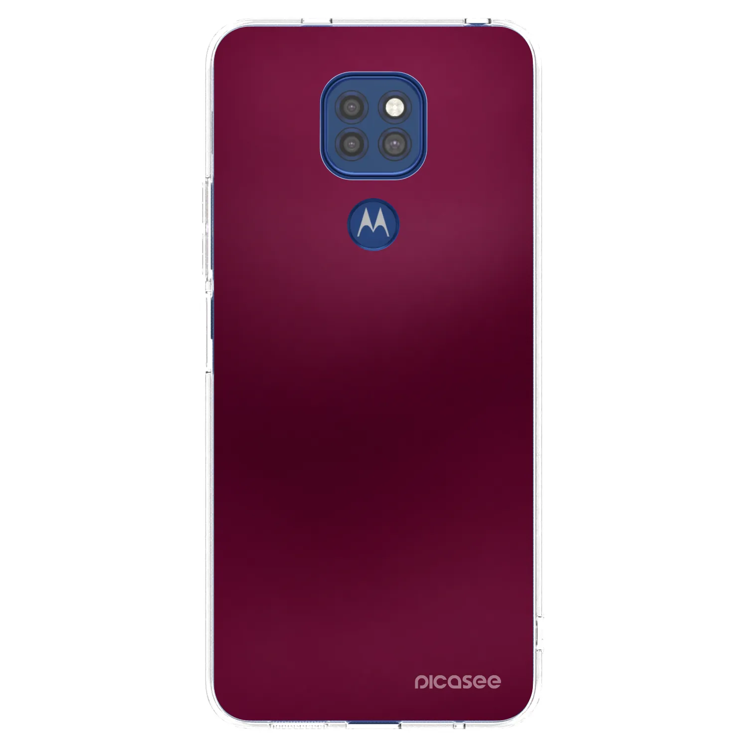 Picasee silikonowe przeźroczyste etui na Motorola Moto G9 Play - Velvet Bordeaux