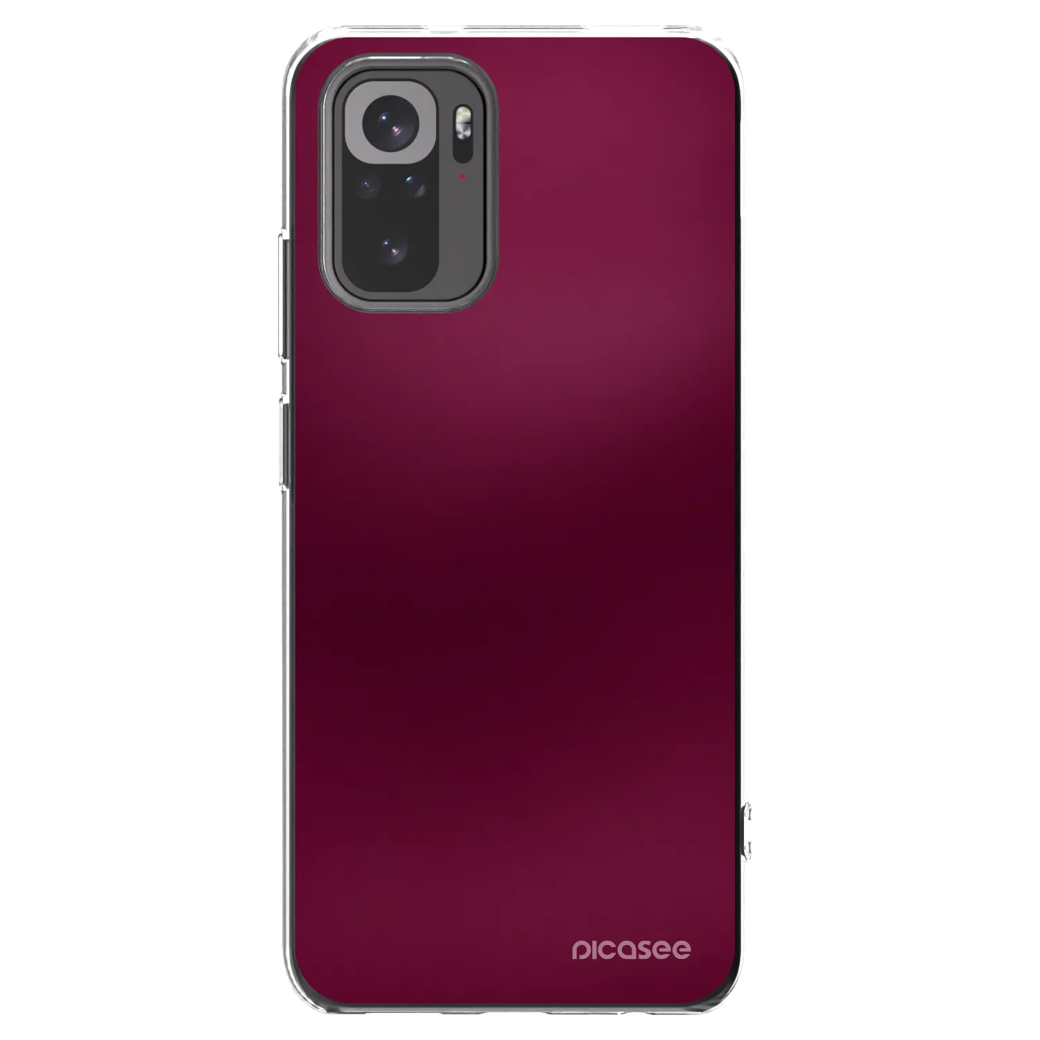 Picasee silikonowe przeźroczyste etui na Xiaomi Redmi Note 10 - Velvet Bordeaux