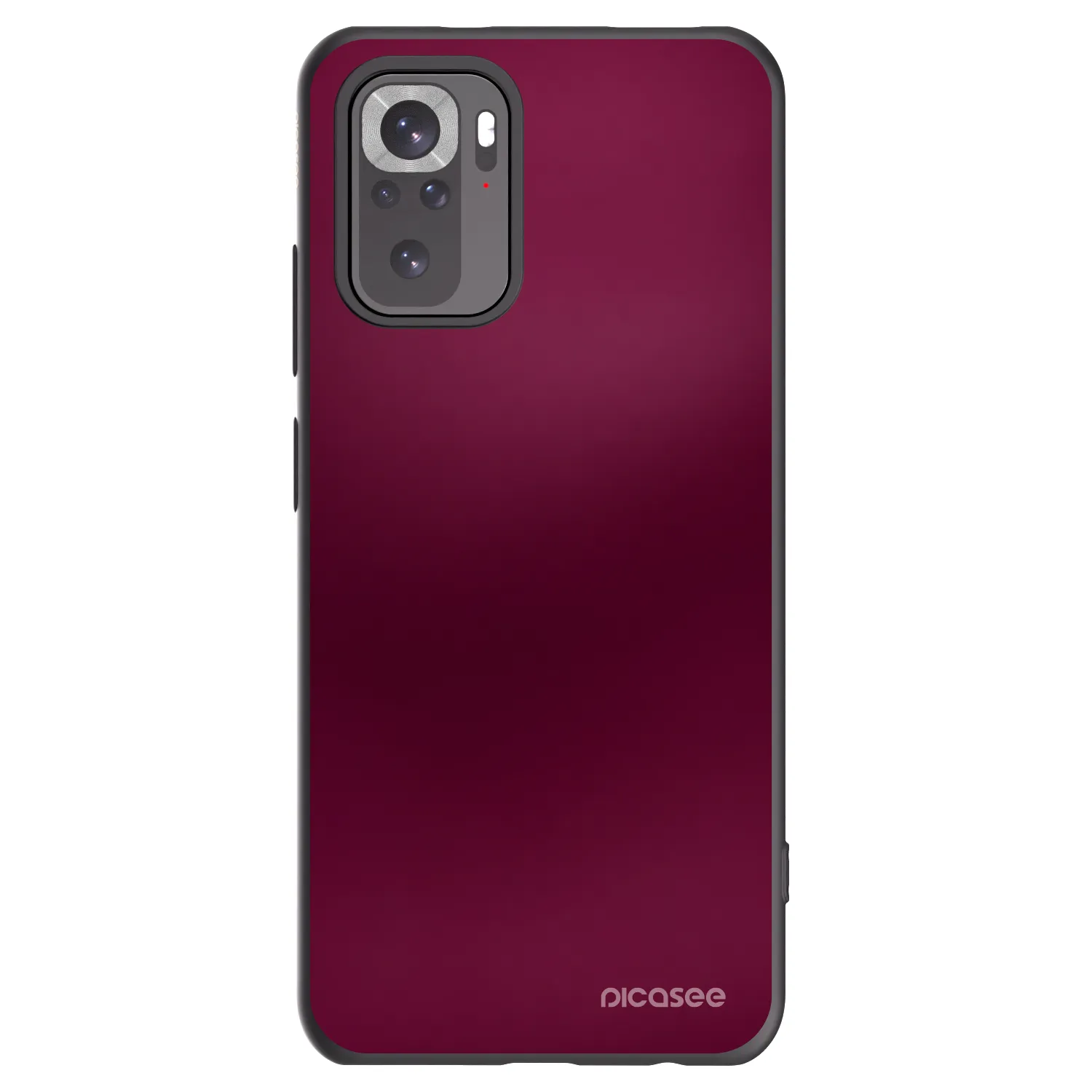 Picasee silikonowe czarne etui na Xiaomi Redmi Note 10 - Velvet Bordeaux