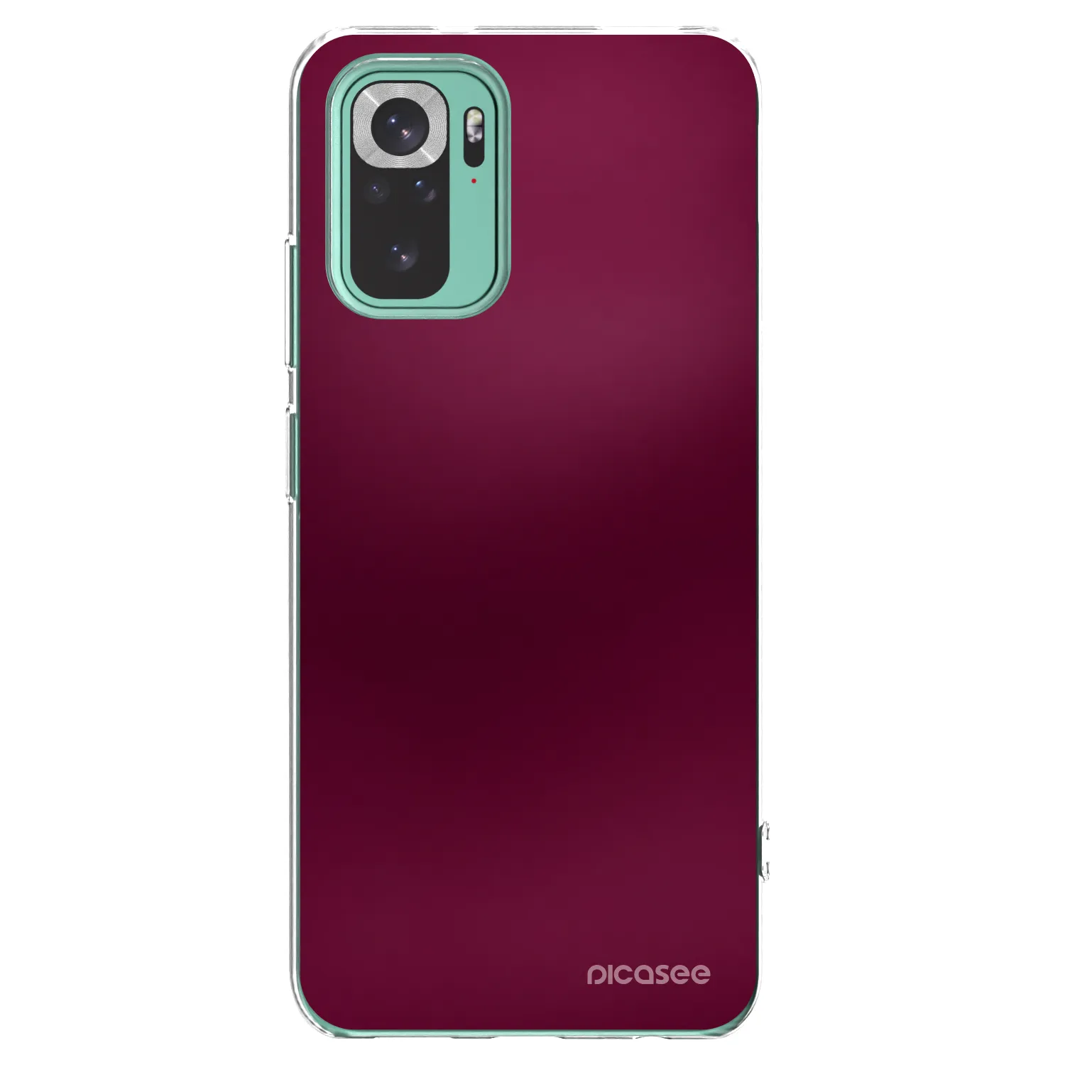 Picasee silikonowe przeźroczyste etui na Xiaomi Redmi Note 10 Pro - Velvet Bordeaux