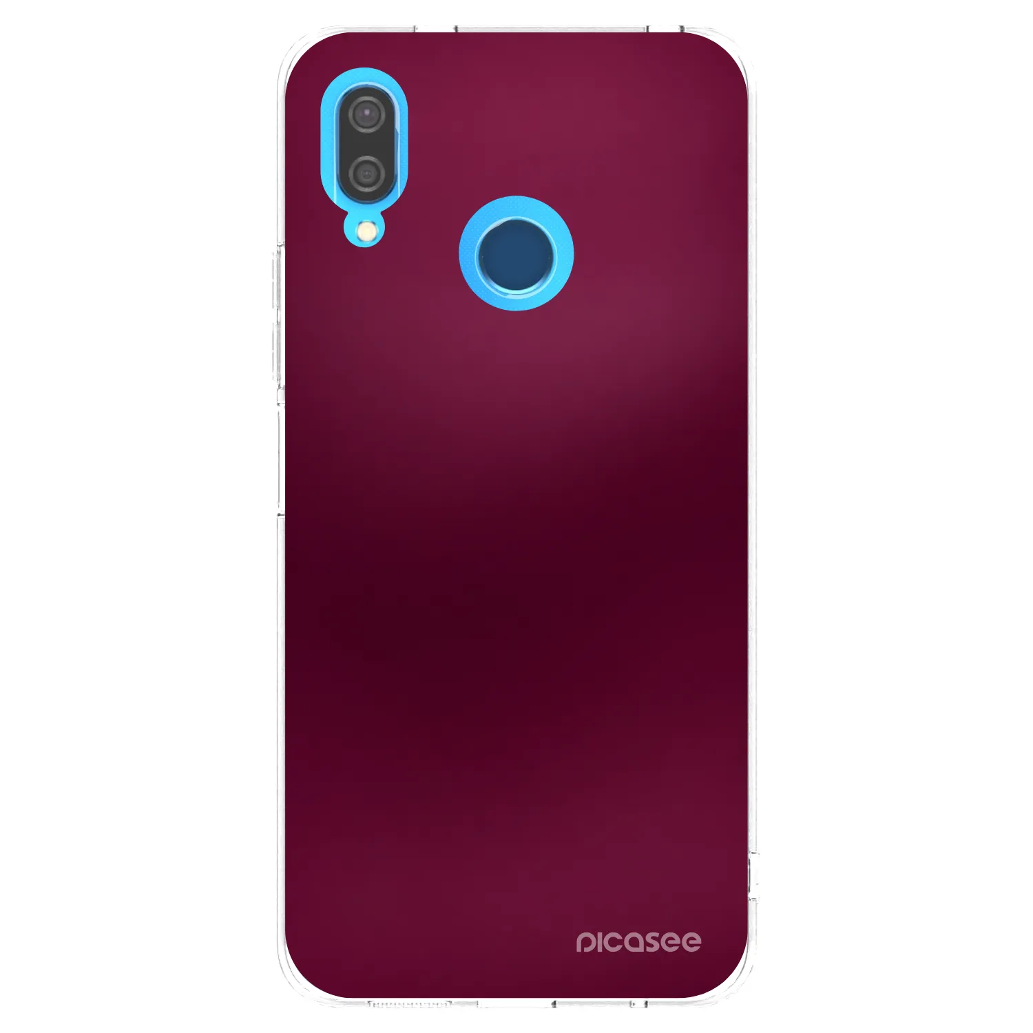 Picasee silikonowe przeźroczyste etui na Huawei P20 Lite - Velvet Bordeaux