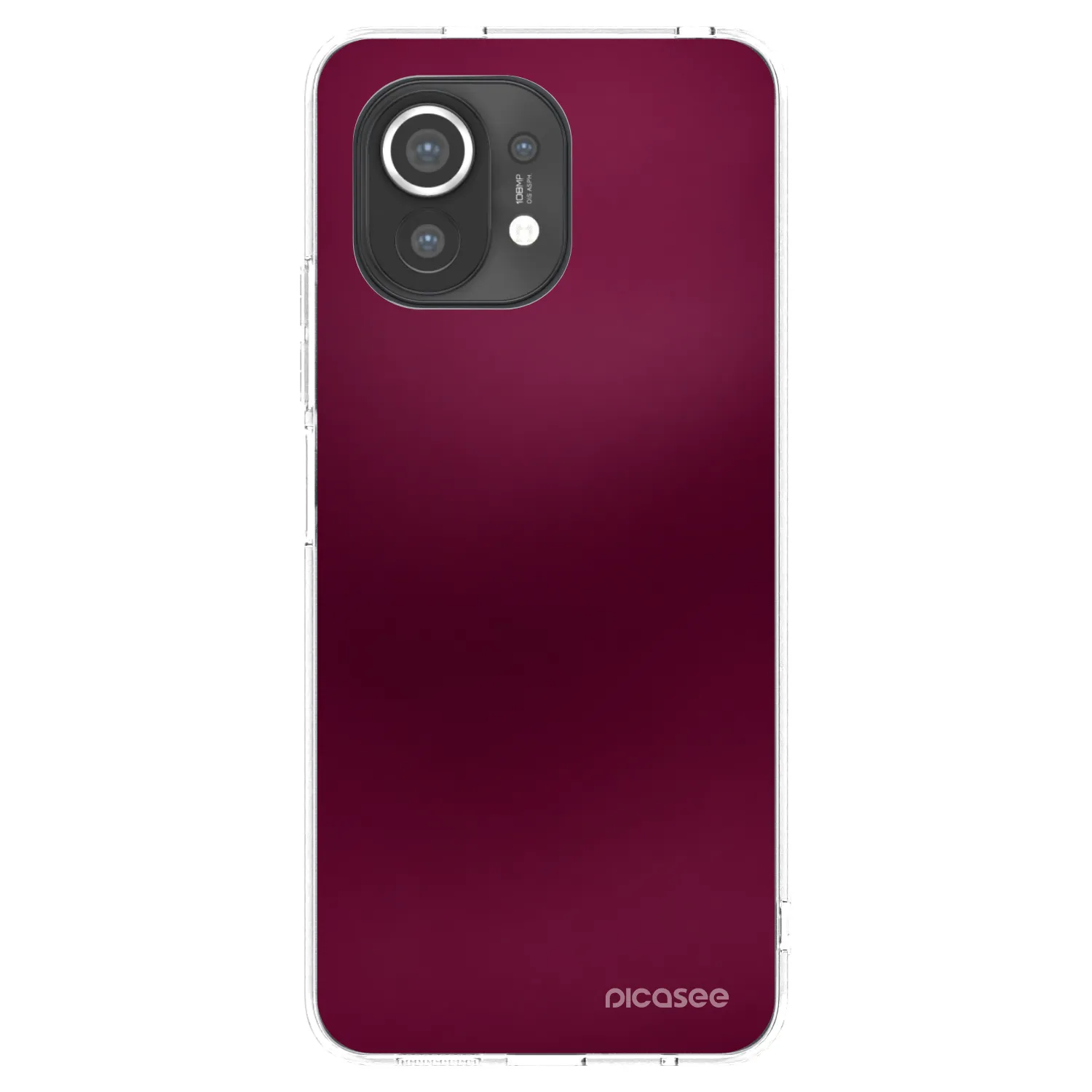 Picasee silikonowe przeźroczyste etui na Xiaomi Mi 11 - Velvet Bordeaux