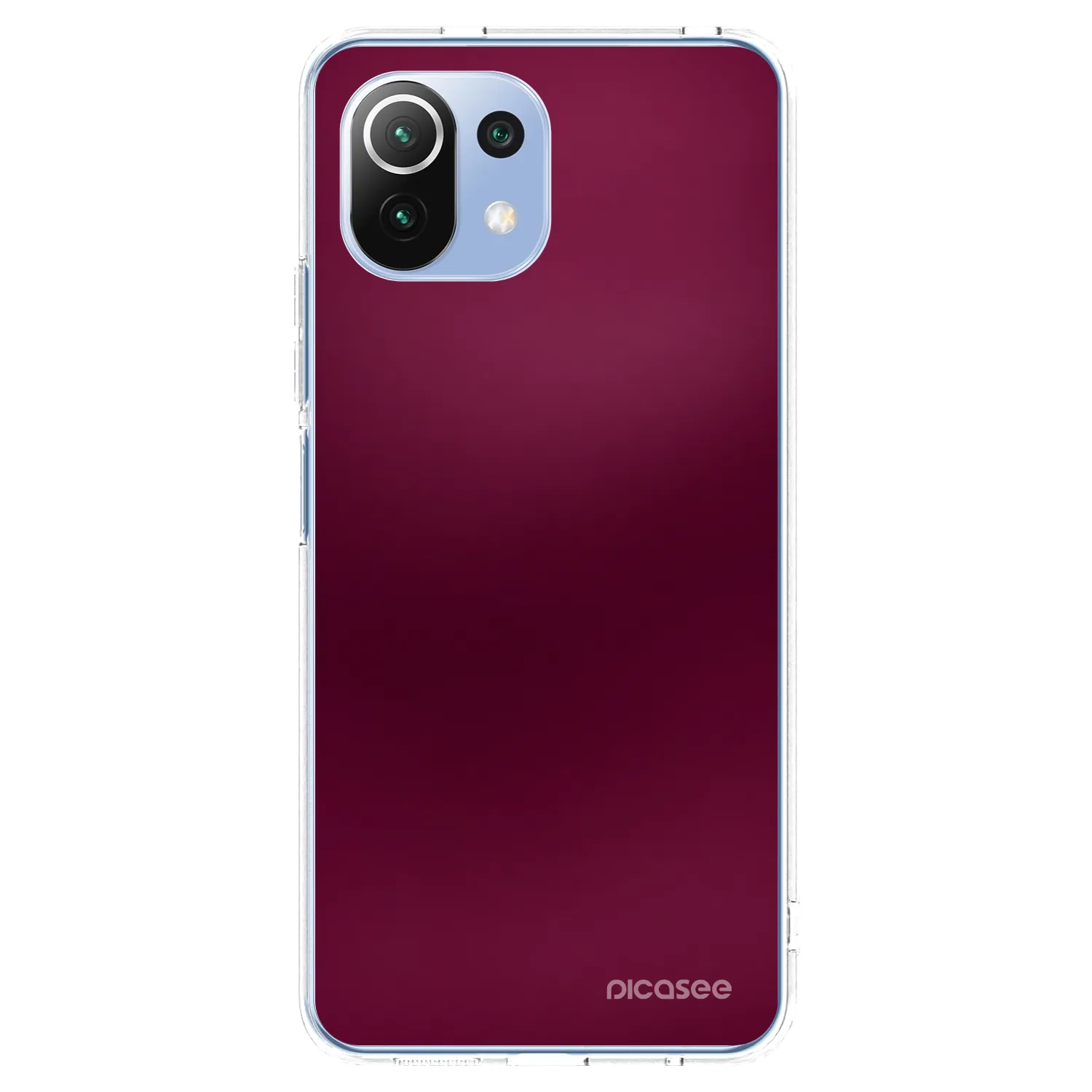Picasee silikonowe przeźroczyste etui na Xiaomi Mi 11 Lite - Velvet Bordeaux