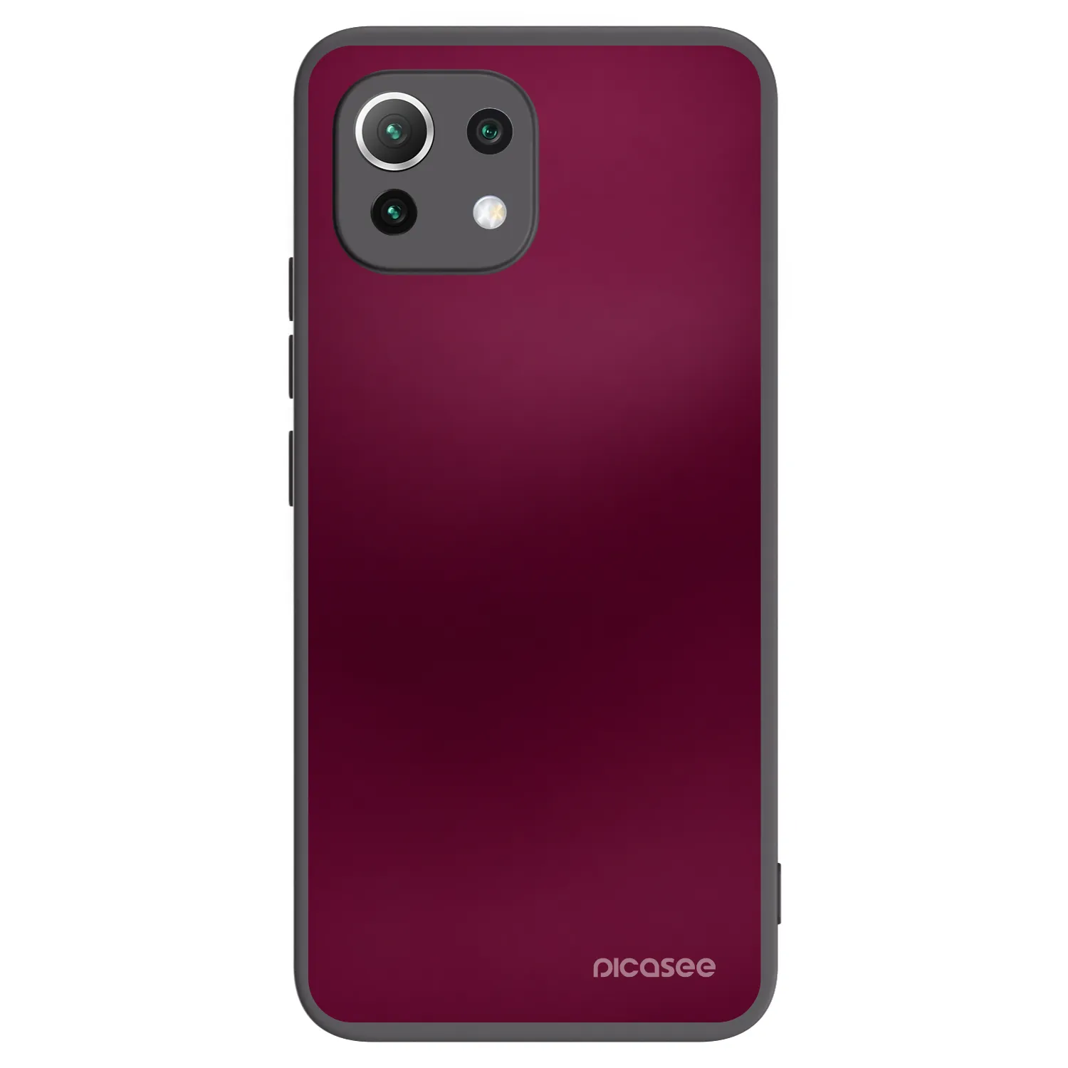 Picasee silikonowe czarne etui na Xiaomi Mi 11 Lite - Velvet Bordeaux