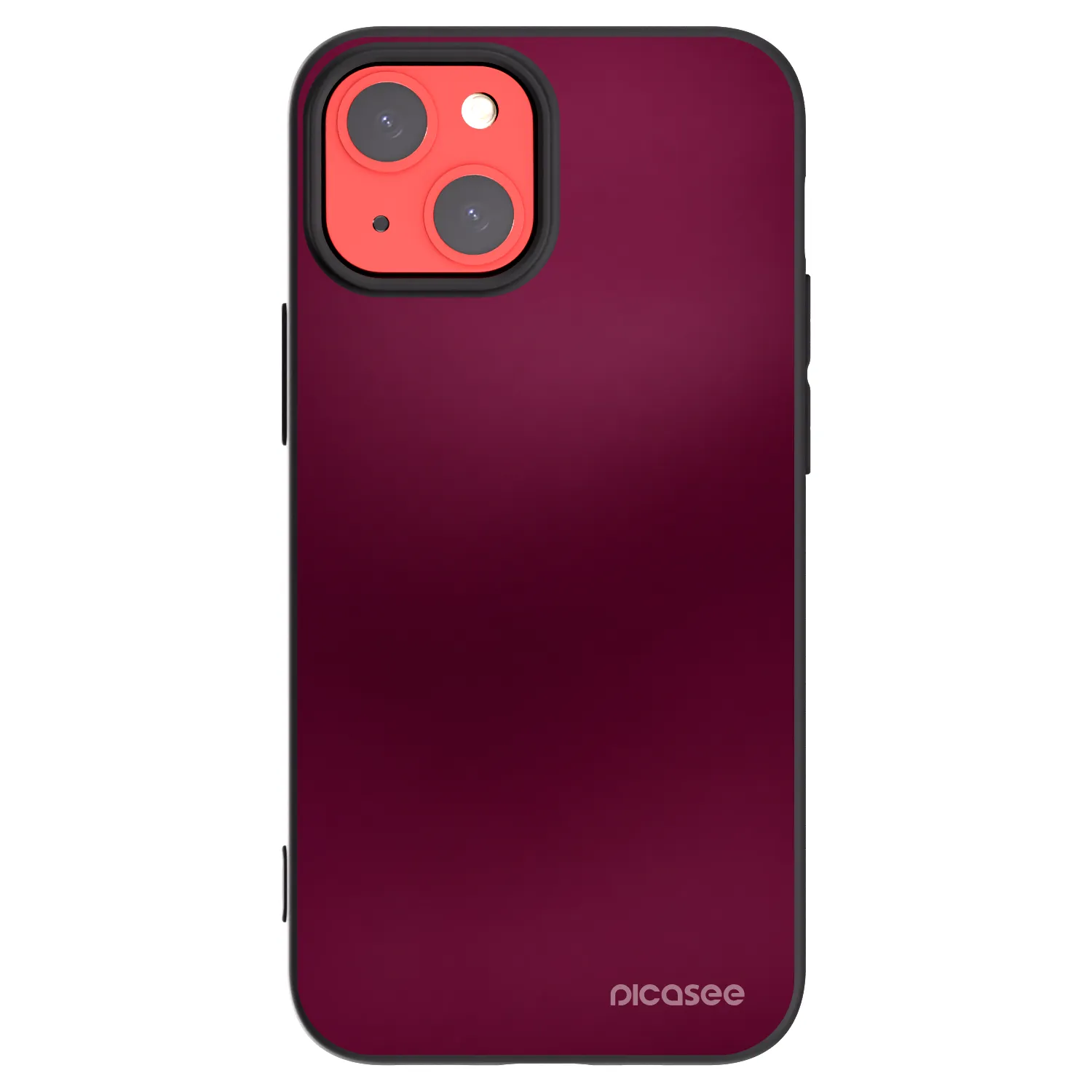 Picasee silikonowe czarne etui na Apple iPhone 13 mini - Velvet Bordeaux
