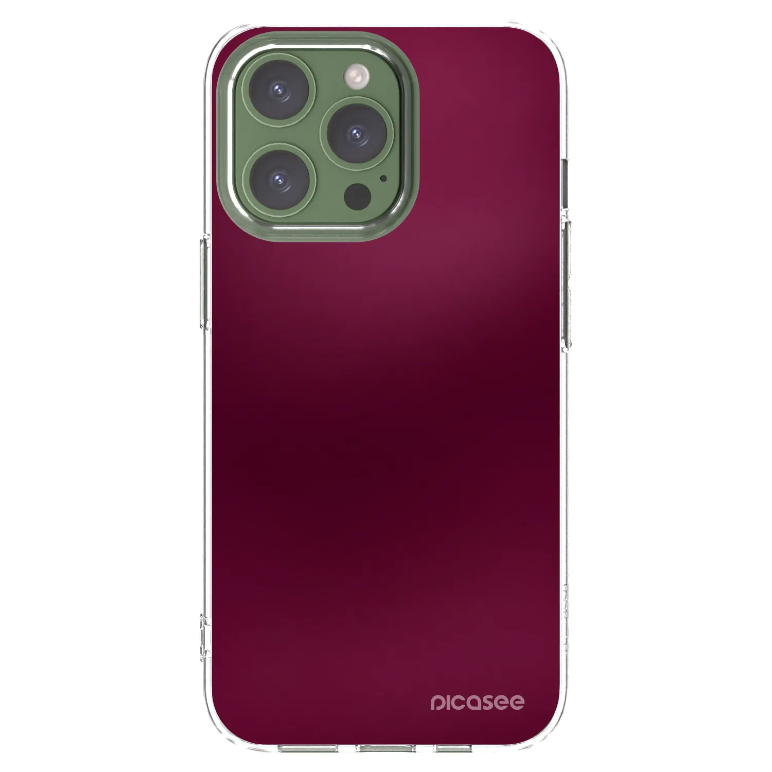 Picasee silikonowe przeźroczyste etui na Apple iPhone 13 Pro - Velvet Bordeaux
