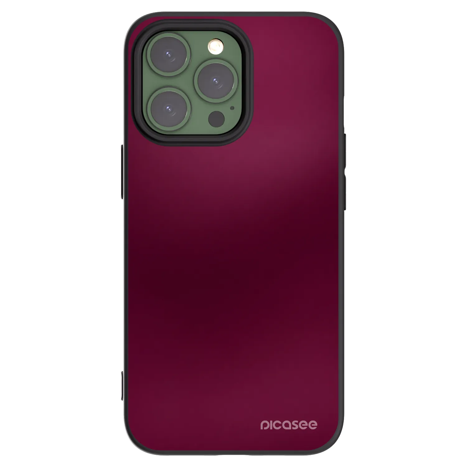 Picasee silikonowe czarne etui na Apple iPhone 13 Pro - Velvet Bordeaux