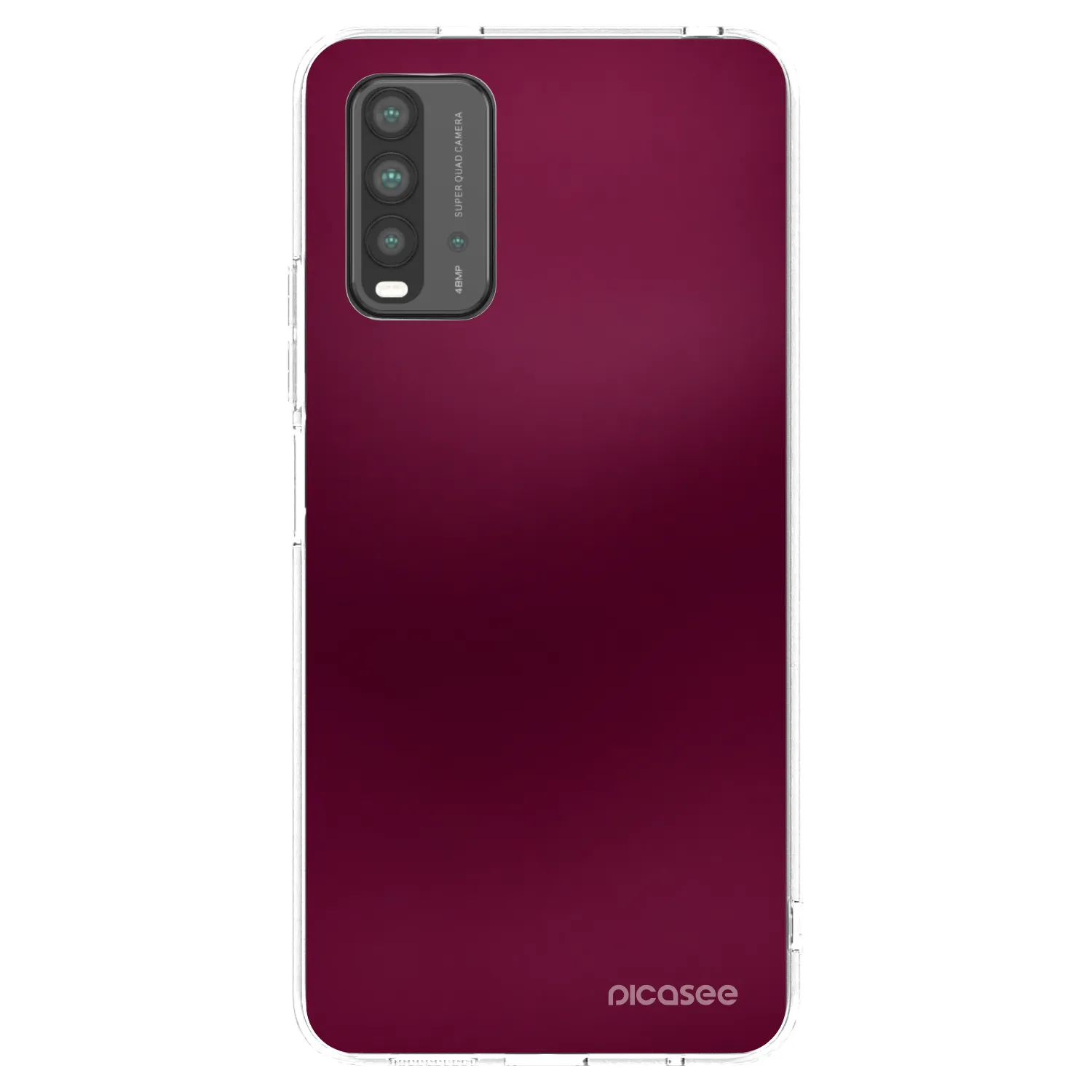 Picasee silikonowe czarne etui na Xiaomi Redmi 9T - Velvet Bordeaux