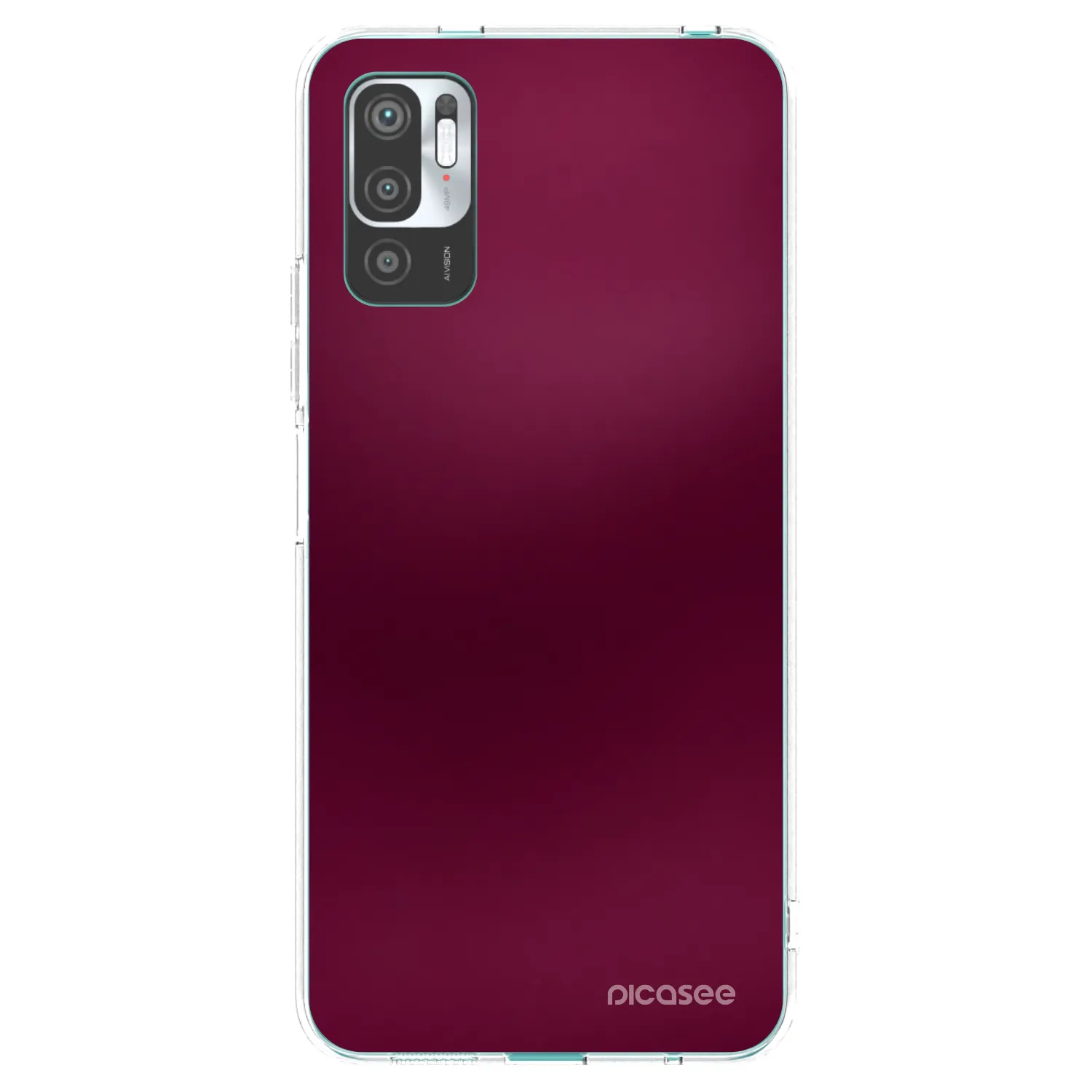 Picasee silikonowe przeźroczyste etui na Xiaomi Redmi Note 10 5G - Velvet Bordeaux