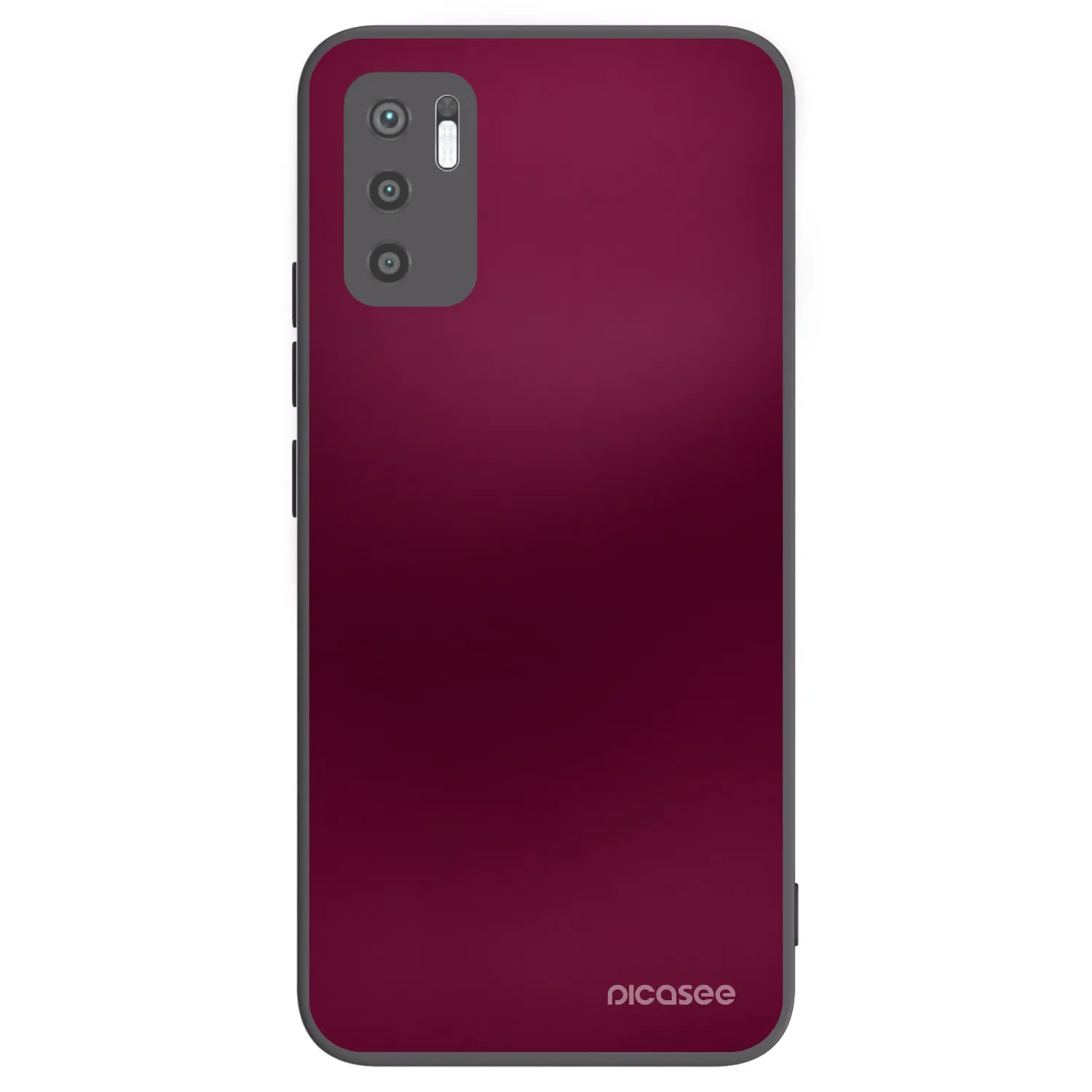 Picasee silikonowe czarne etui na Xiaomi Redmi Note 10 5G - Velvet Bordeaux