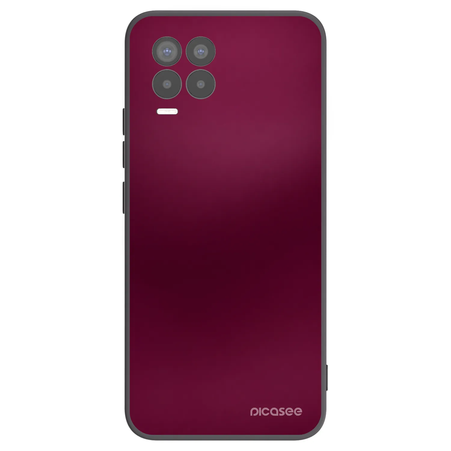 Picasee silikonowe czarne etui na Realme 8 4G - Velvet Bordeaux