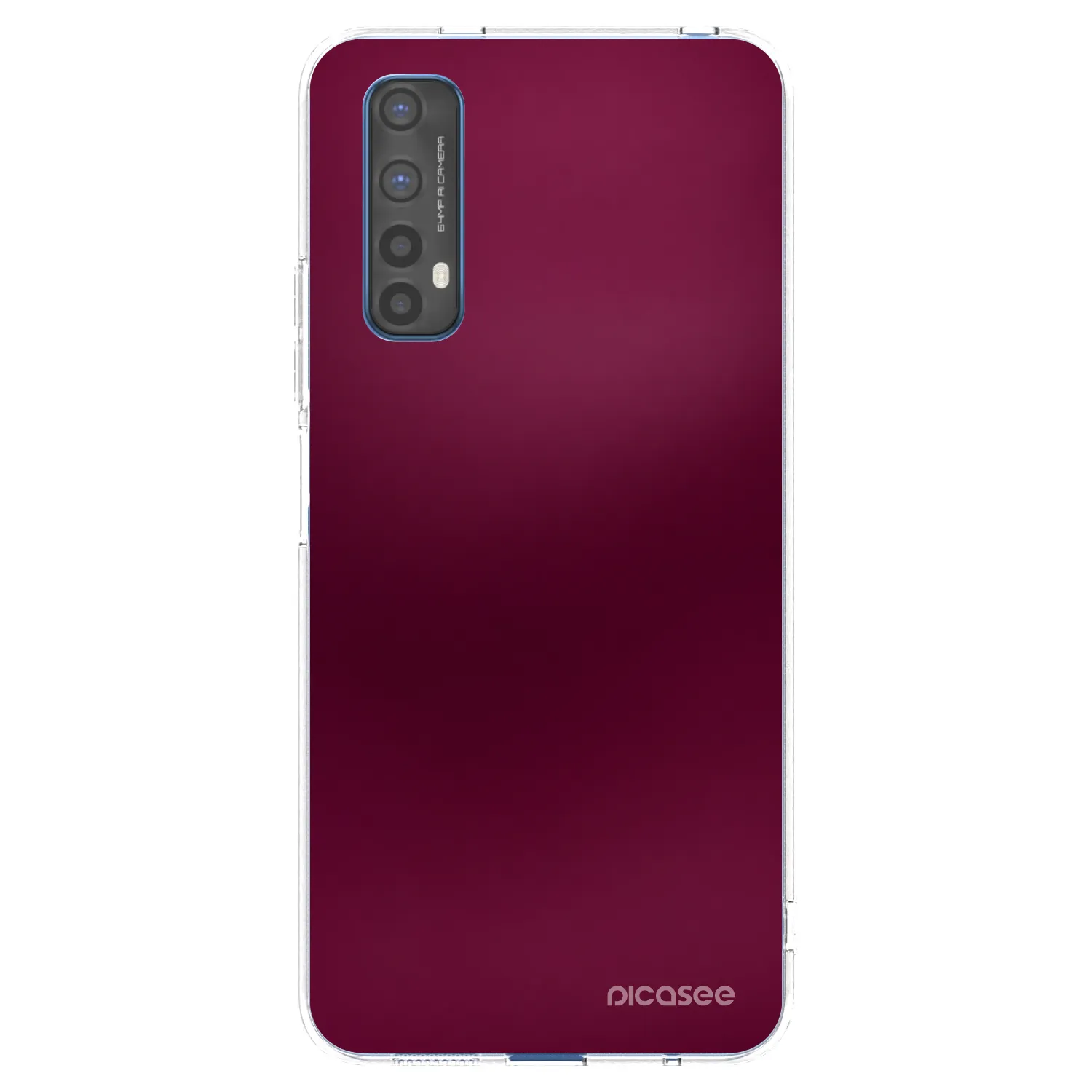 Picasee silikonowe przeźroczyste etui na Realme 7 - Velvet Bordeaux