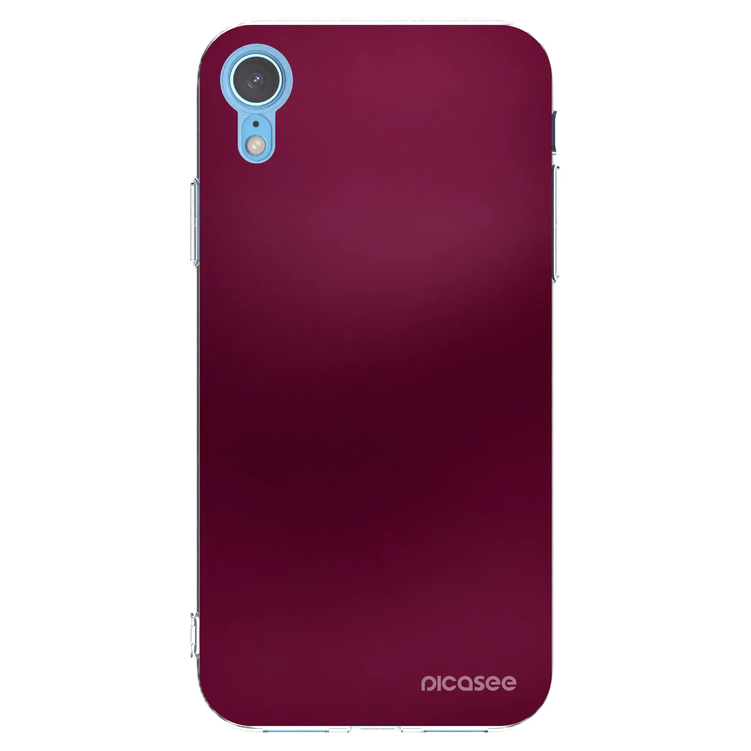 Picasee silikonowe przeźroczyste etui na Apple iPhone XR - Velvet Bordeaux