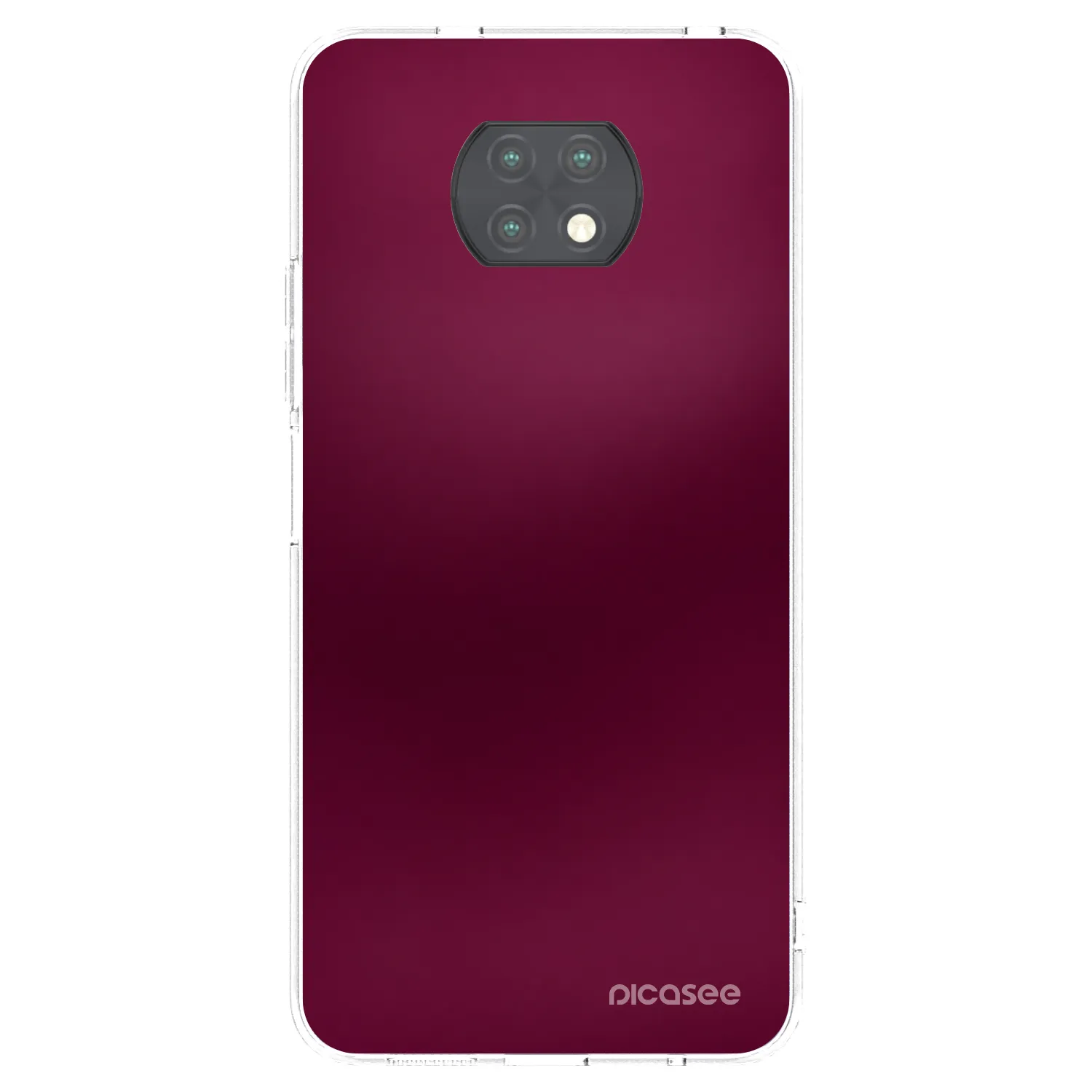 Picasee silikonowe przeźroczyste etui na Xiaomi Redmi Note 9T - Velvet Bordeaux