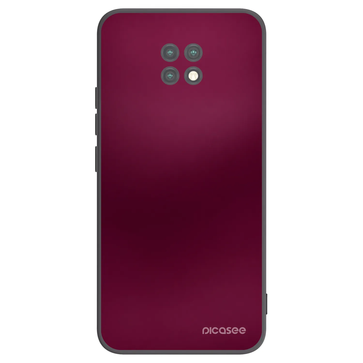 Picasee silikonowe czarne etui na Xiaomi Redmi Note 9T - Velvet Bordeaux