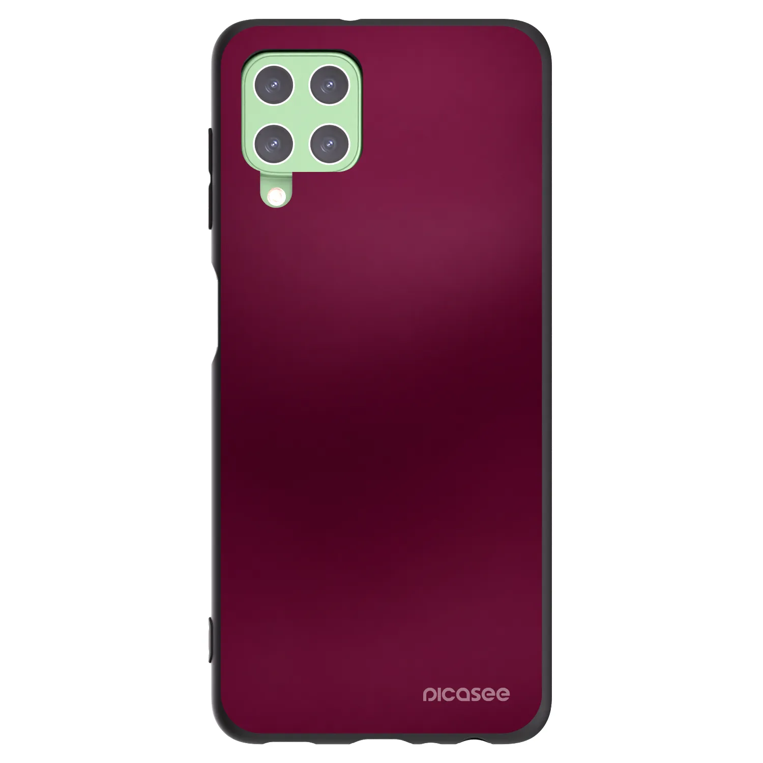 Picasee silikonowe czarne etui na Samsung Galaxy A22 A225F 4G - Velvet Bordeaux