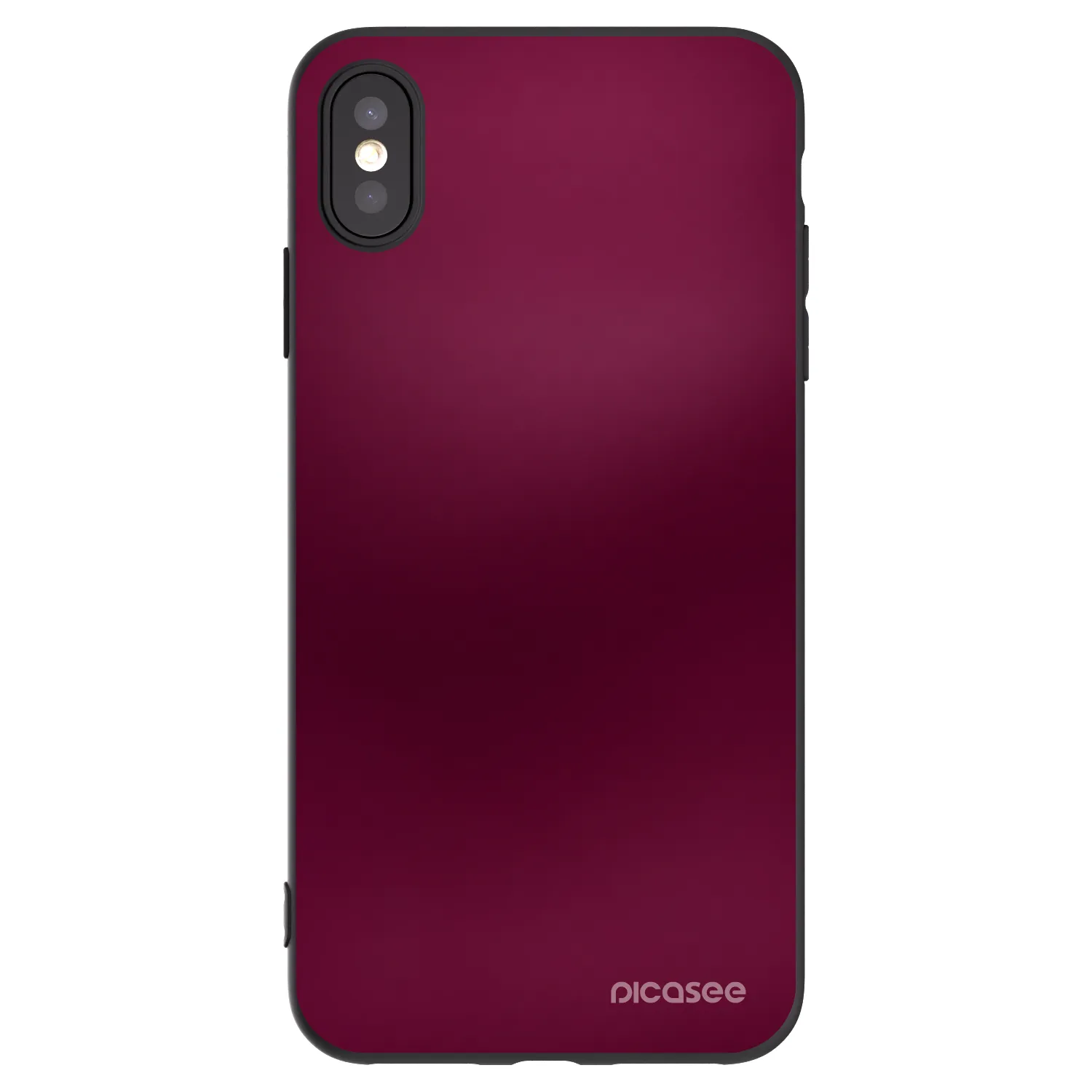 Picasee silikonowe czarne etui na Apple iPhone XS Max - Velvet Bordeaux