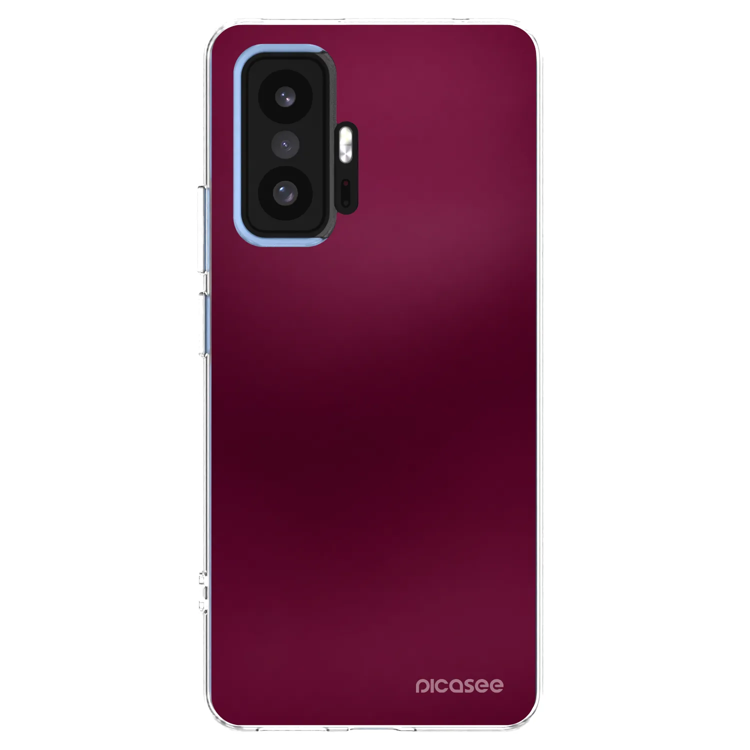 Picasee silikonowe przeźroczyste etui na Xiaomi 11T - Velvet Bordeaux