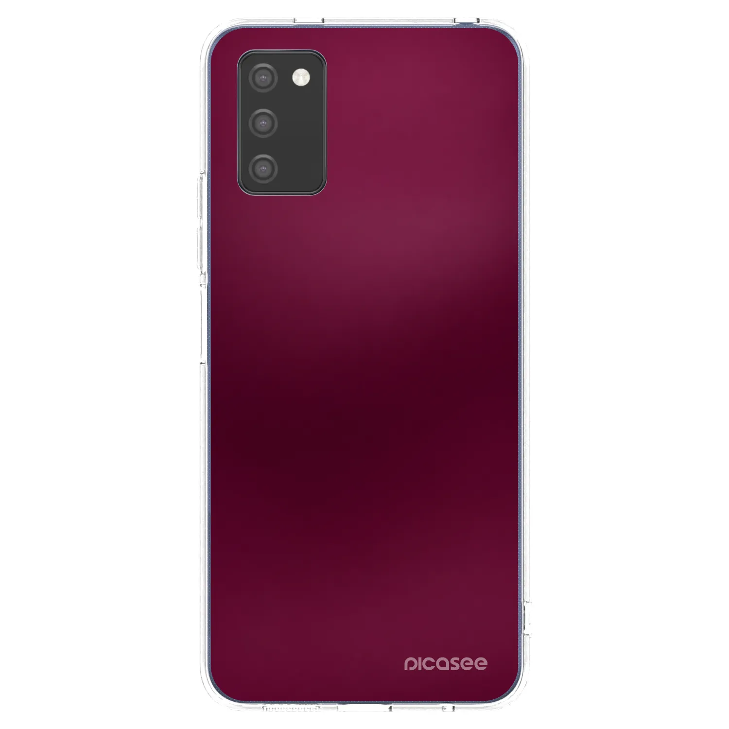 Picasee silikonowe przeźroczyste etui na Samsung Galaxy A03s A037G - Velvet Bordeaux