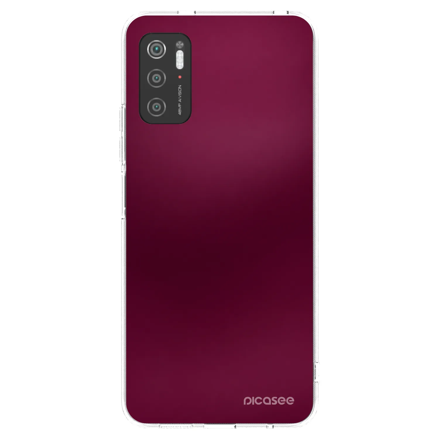 Picasee silikonowe przeźroczyste etui na Xiaomi Poco M3 Pro 5G - Velvet Bordeaux