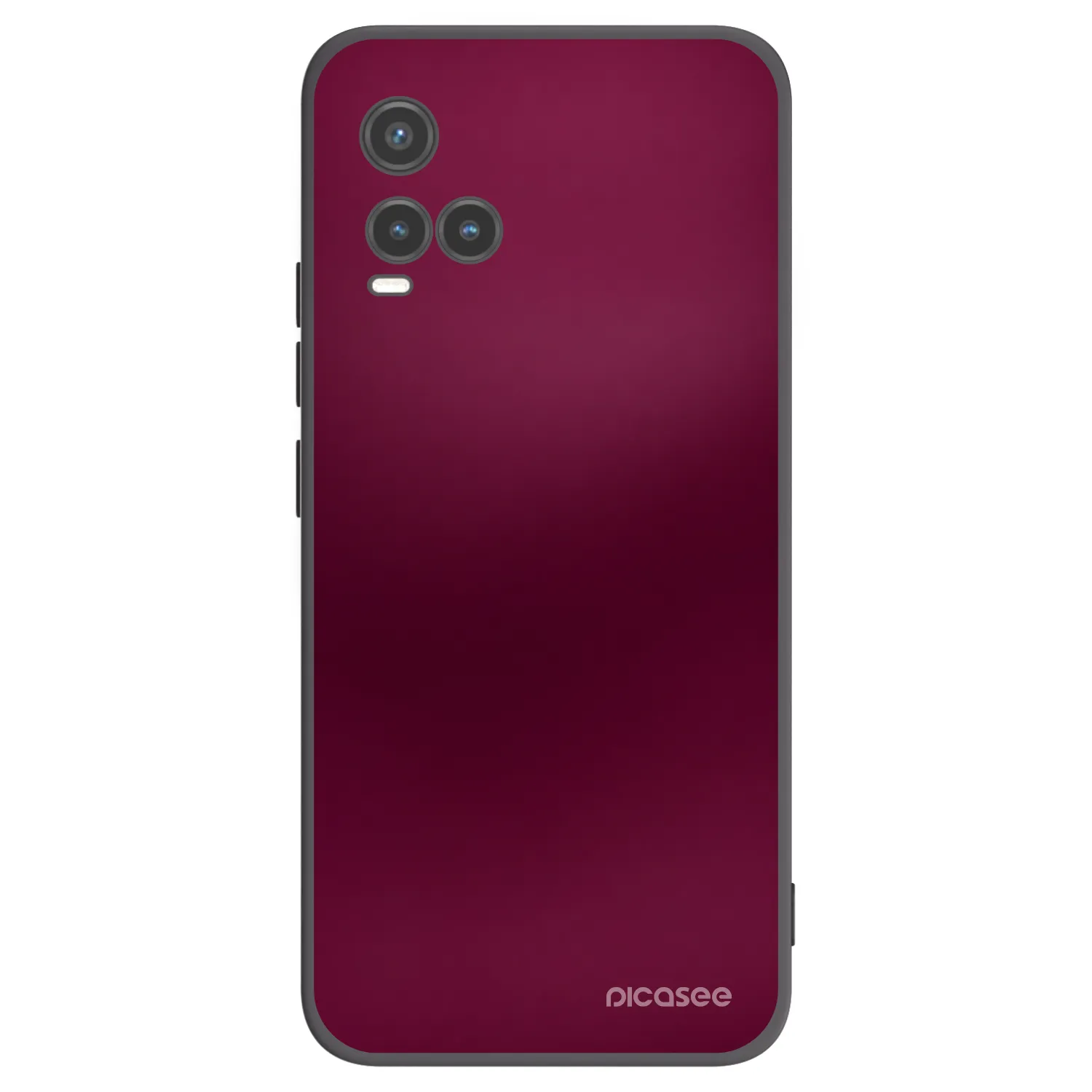 Picasee silikonowe czarne etui na Vivo Y33s - Velvet Bordeaux