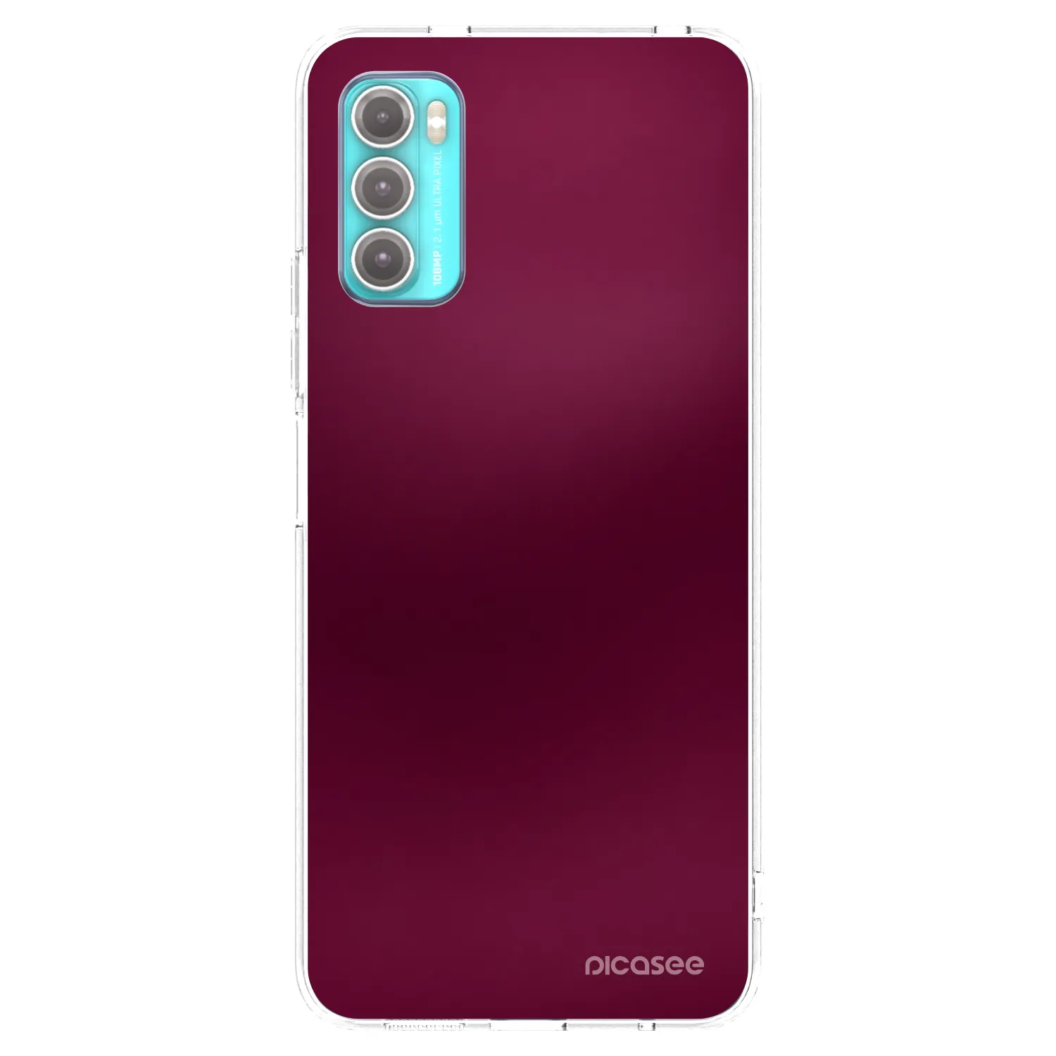 Picasee silikonowe przeźroczyste etui na Motorola Moto G60 - Velvet Bordeaux