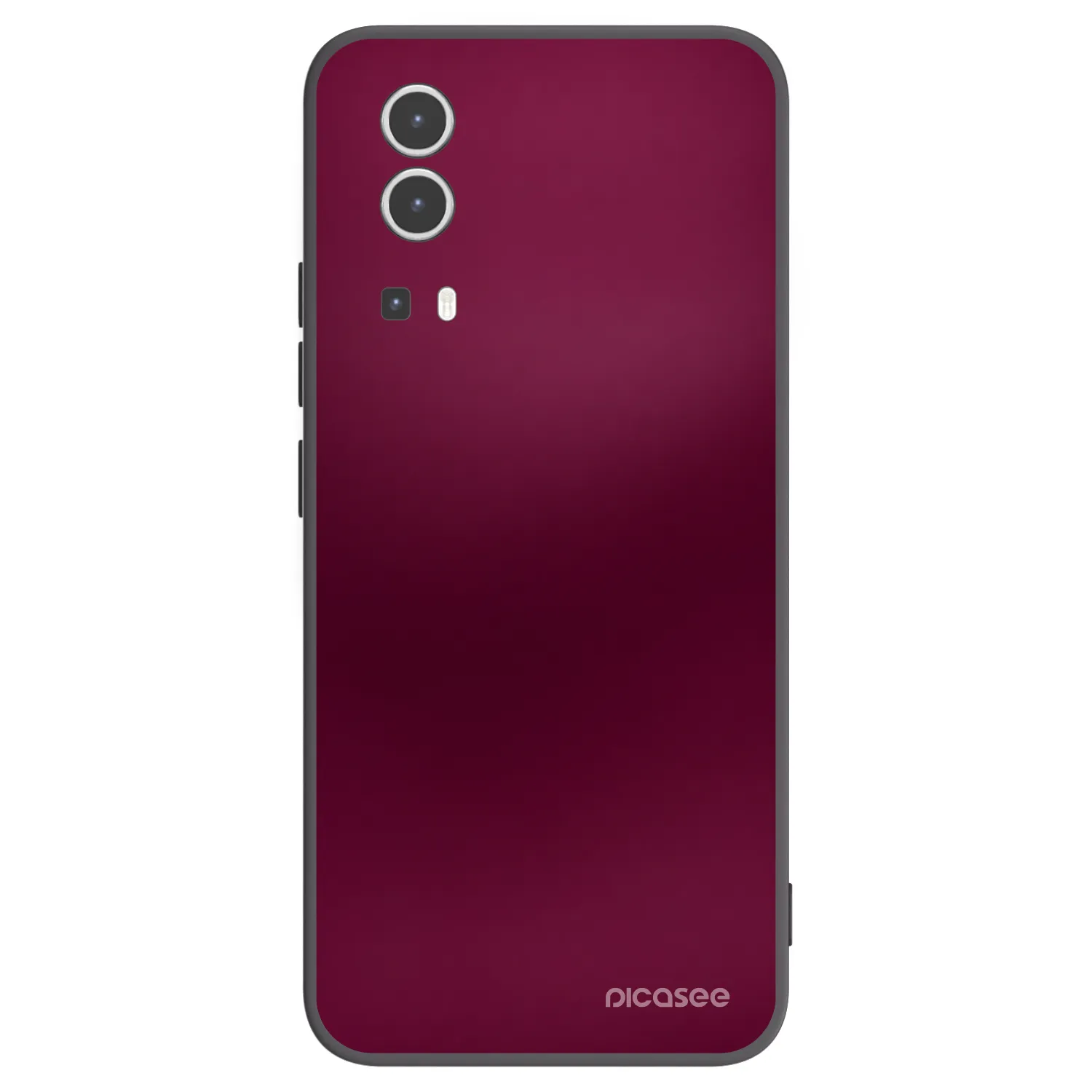 Picasee silikonowe czarne etui na Vivo Y72 5G - Velvet Bordeaux