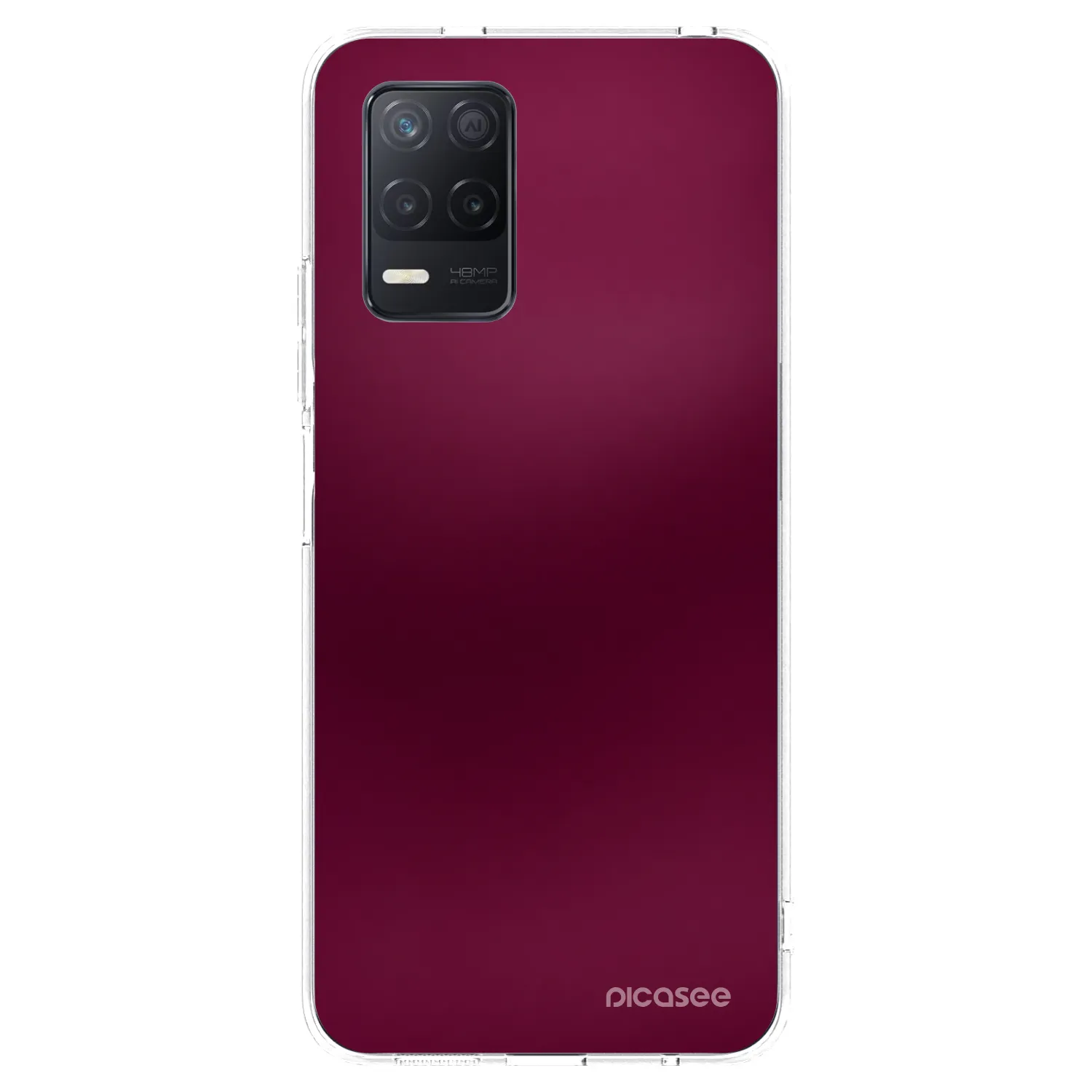 Picasee silikonowe przeźroczyste etui na Realme 8 5G - Velvet Bordeaux