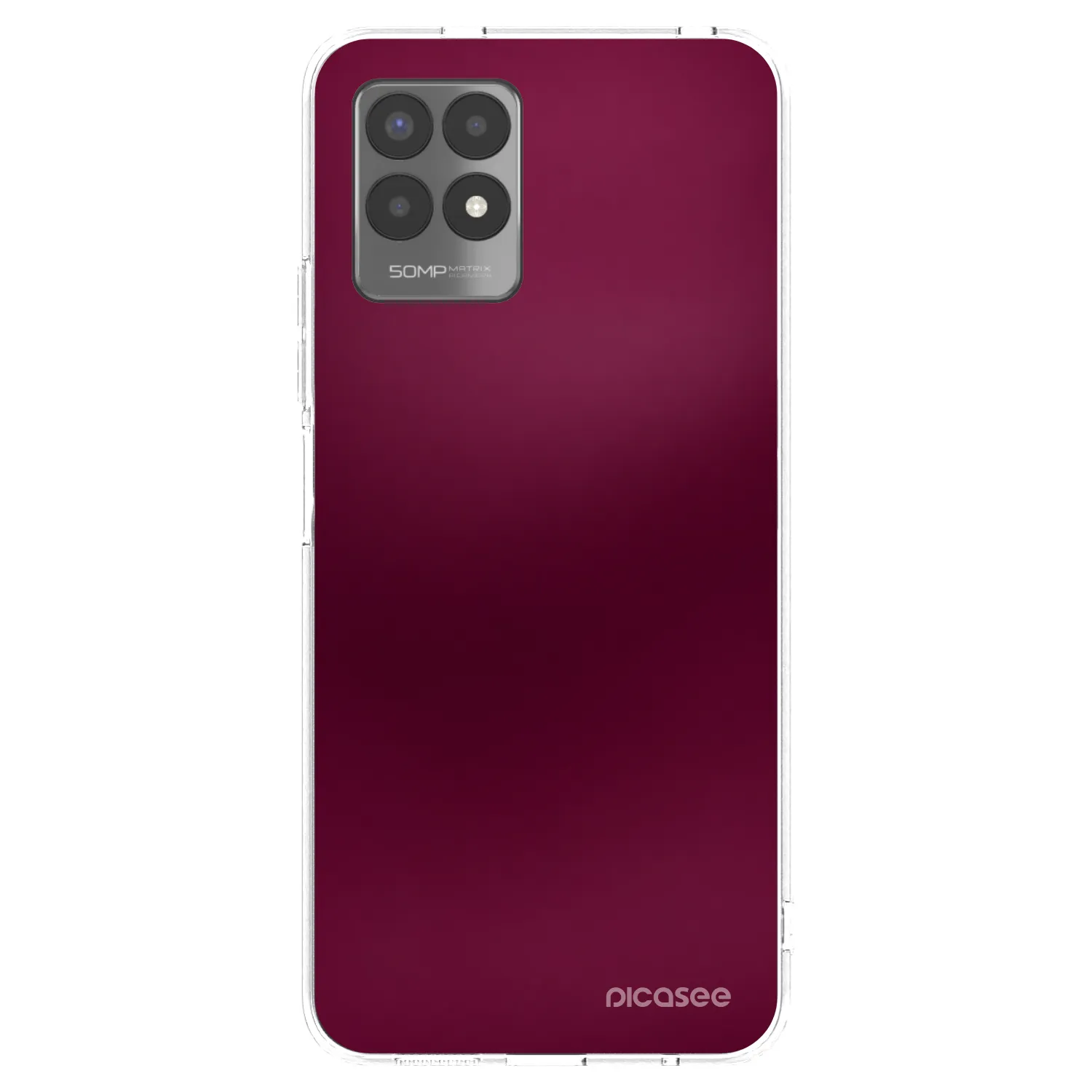 Picasee silikonowe przeźroczyste etui na Realme 8i - Velvet Bordeaux