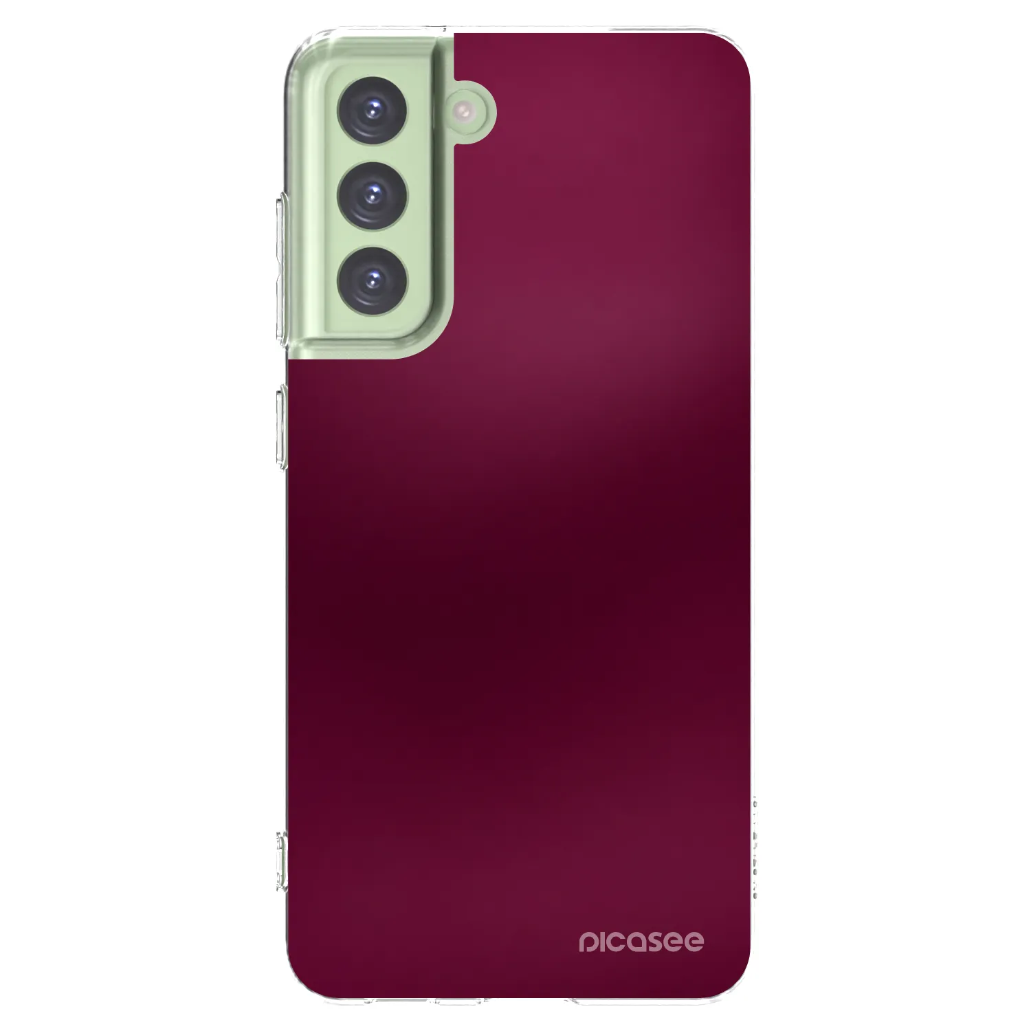 Picasee silikonowe przeźroczyste etui na Samsung Galaxy S21 FE 5G - Velvet Bordeaux