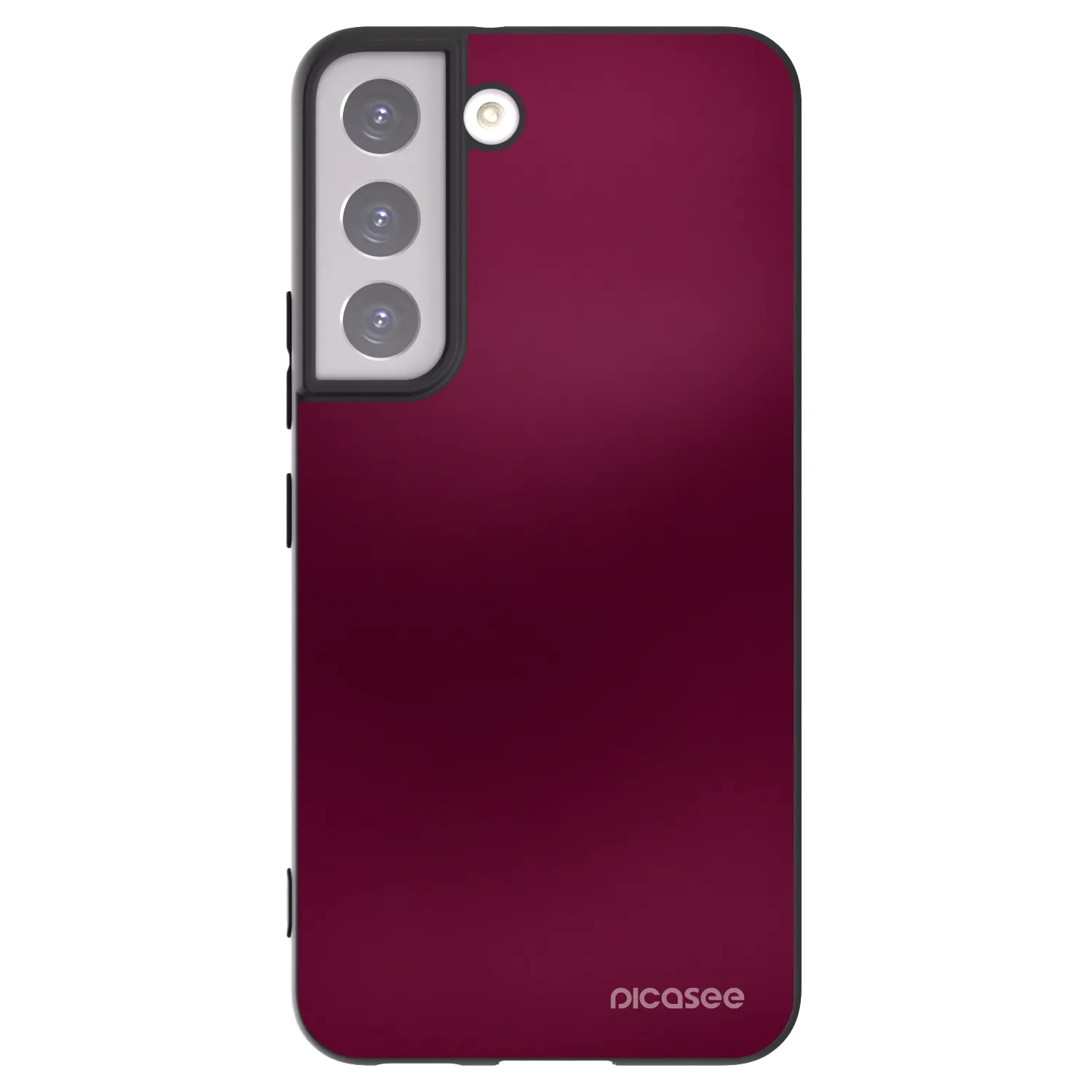 Picasee silikonowe czarne etui na Samsung Galaxy S22 5G - Velvet Bordeaux