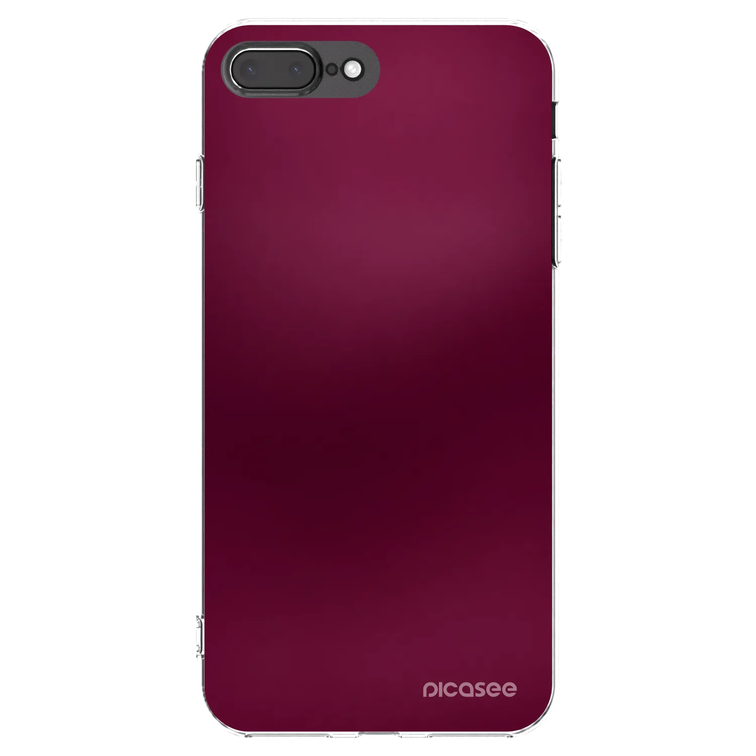 Picasee silikonowe przeźroczyste etui na Apple iPhone 7 Plus - Velvet Bordeaux