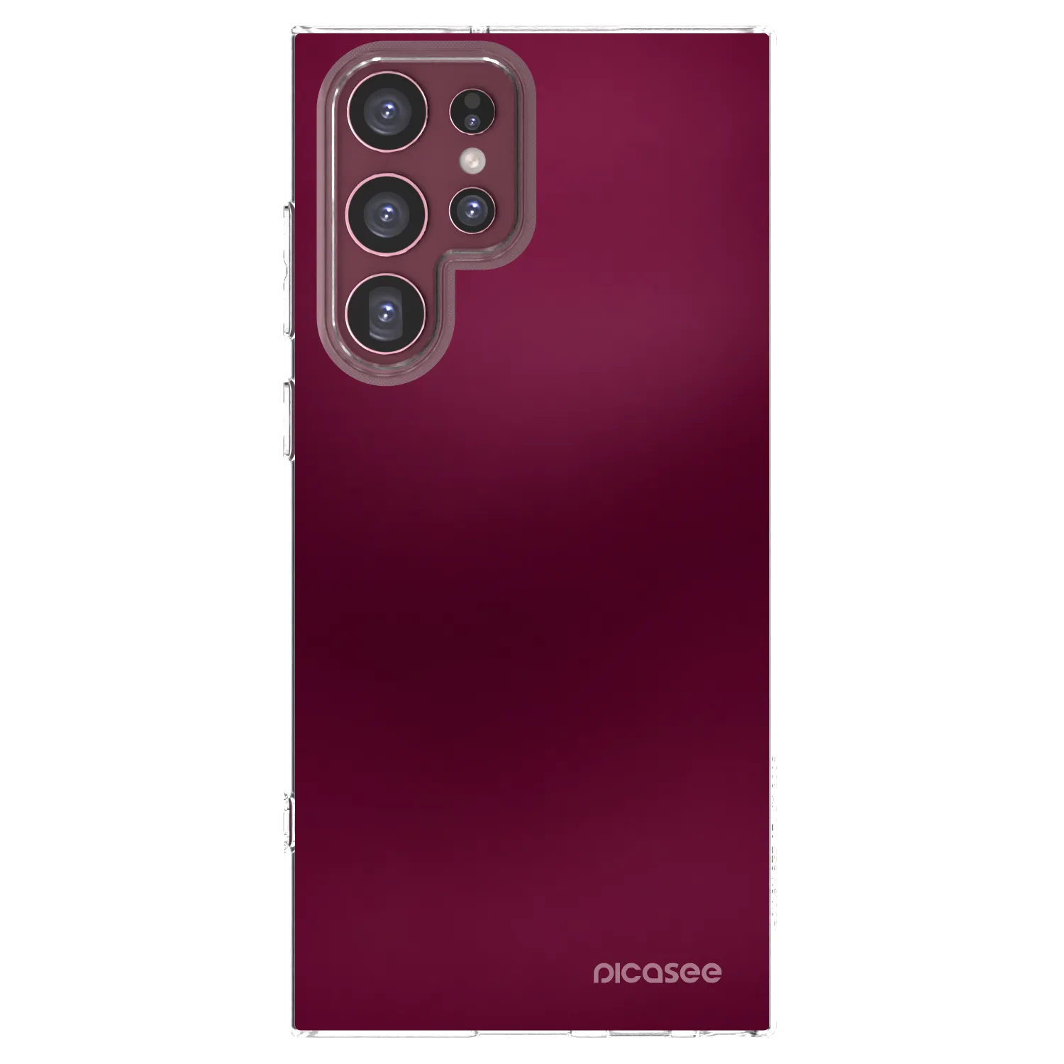 Picasee silikonowe przeźroczyste etui na Samsung Galaxy S22 Ultra 5G - Velvet Bordeaux