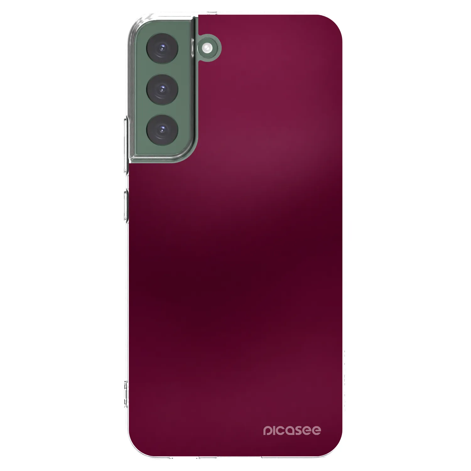 Picasee silikonowe przeźroczyste etui na Samsung Galaxy S22+ 5G - Velvet Bordeaux