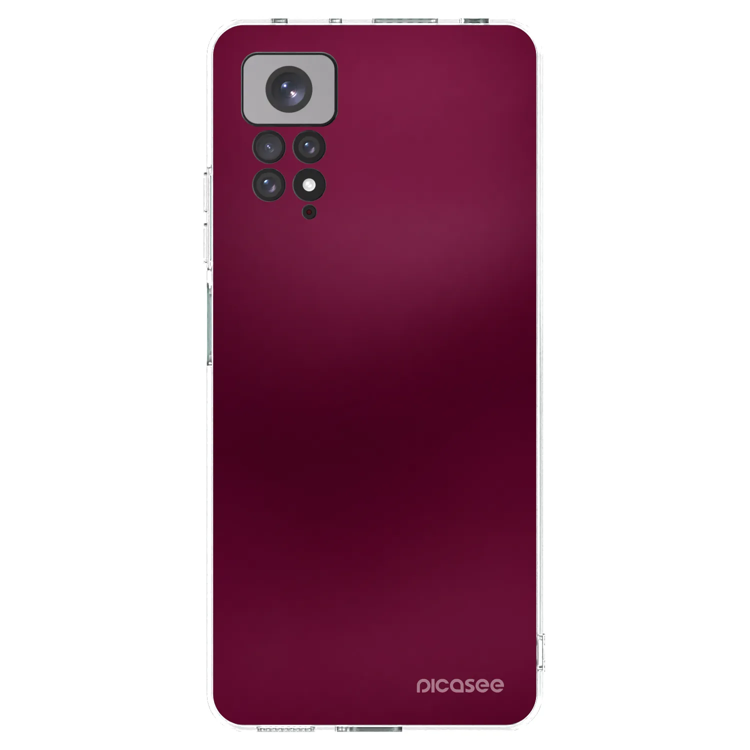 Picasee silikonowe przeźroczyste etui na Xiaomi Redmi Note 11 - Velvet Bordeaux