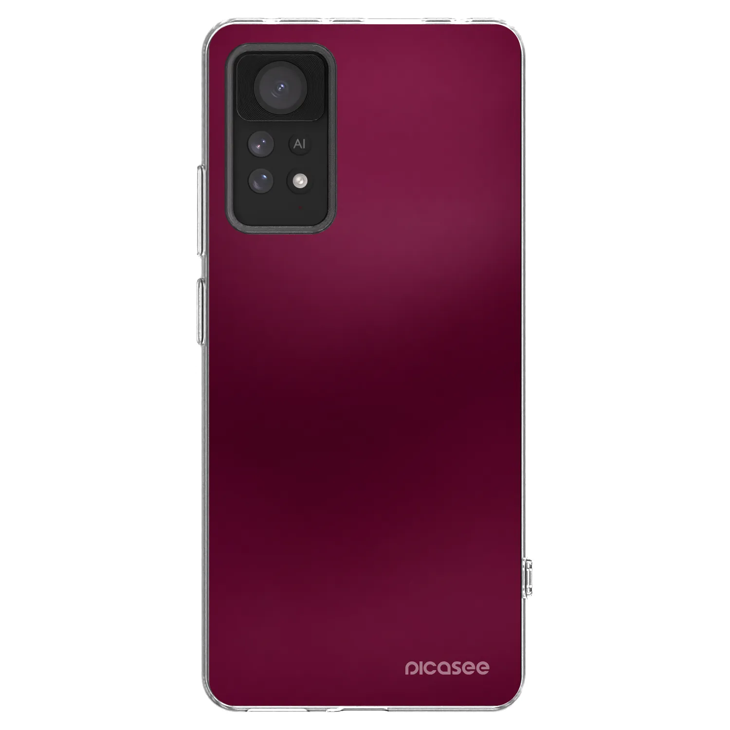 Picasee silikonowe przeźroczyste etui na Xiaomi Redmi Note 11 Pro 5G - Velvet Bordeaux