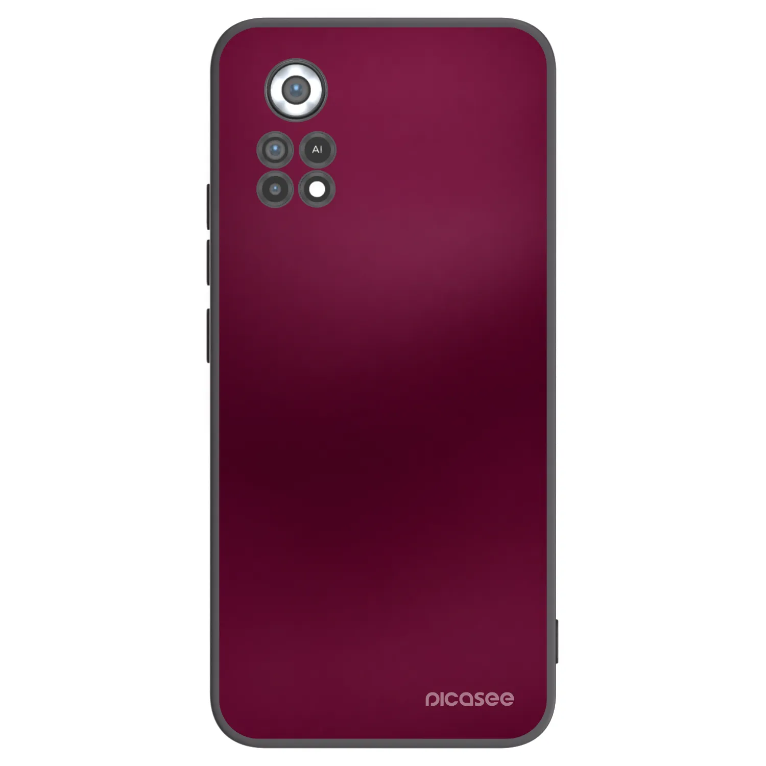 Picasee silikonowe czarne etui na Xiaomi Poco X4 Pro 5G - Velvet Bordeaux