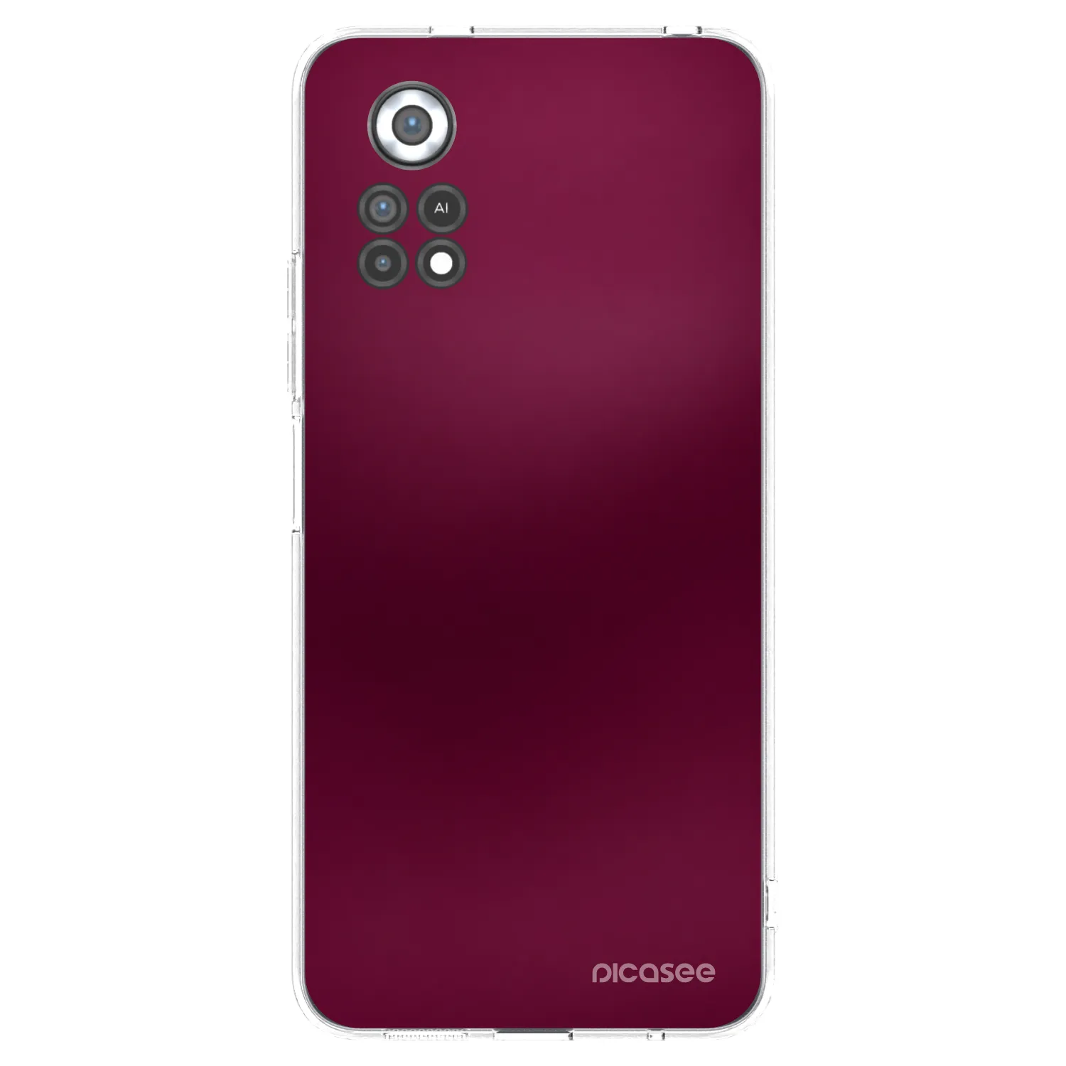 Picasee silikonowe przeźroczyste etui na Xiaomi Poco X4 Pro 5G - Velvet Bordeaux