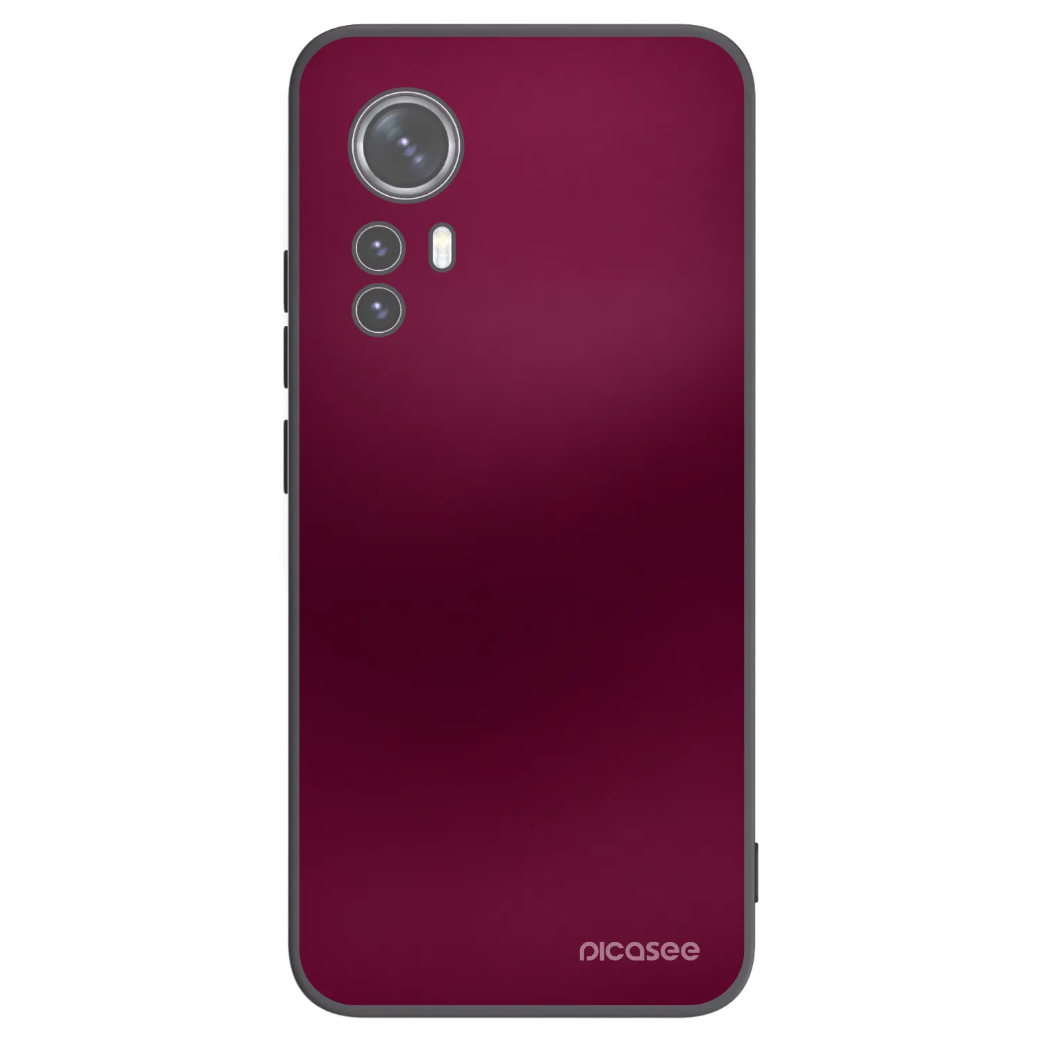Picasee silikonowe czarne etui na Xiaomi 12 - Velvet Bordeaux