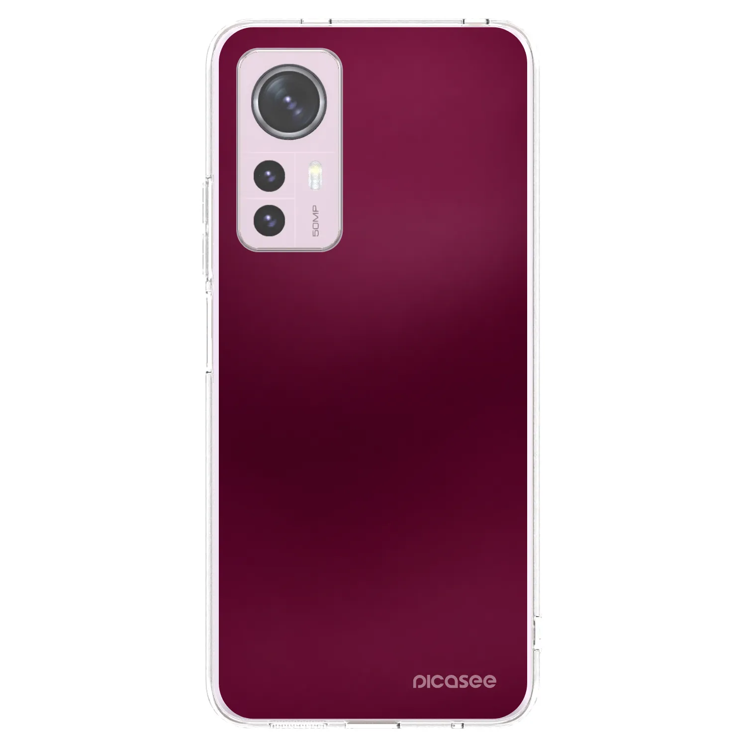 Picasee silikonowe przeźroczyste etui na Xiaomi 12 - Velvet Bordeaux