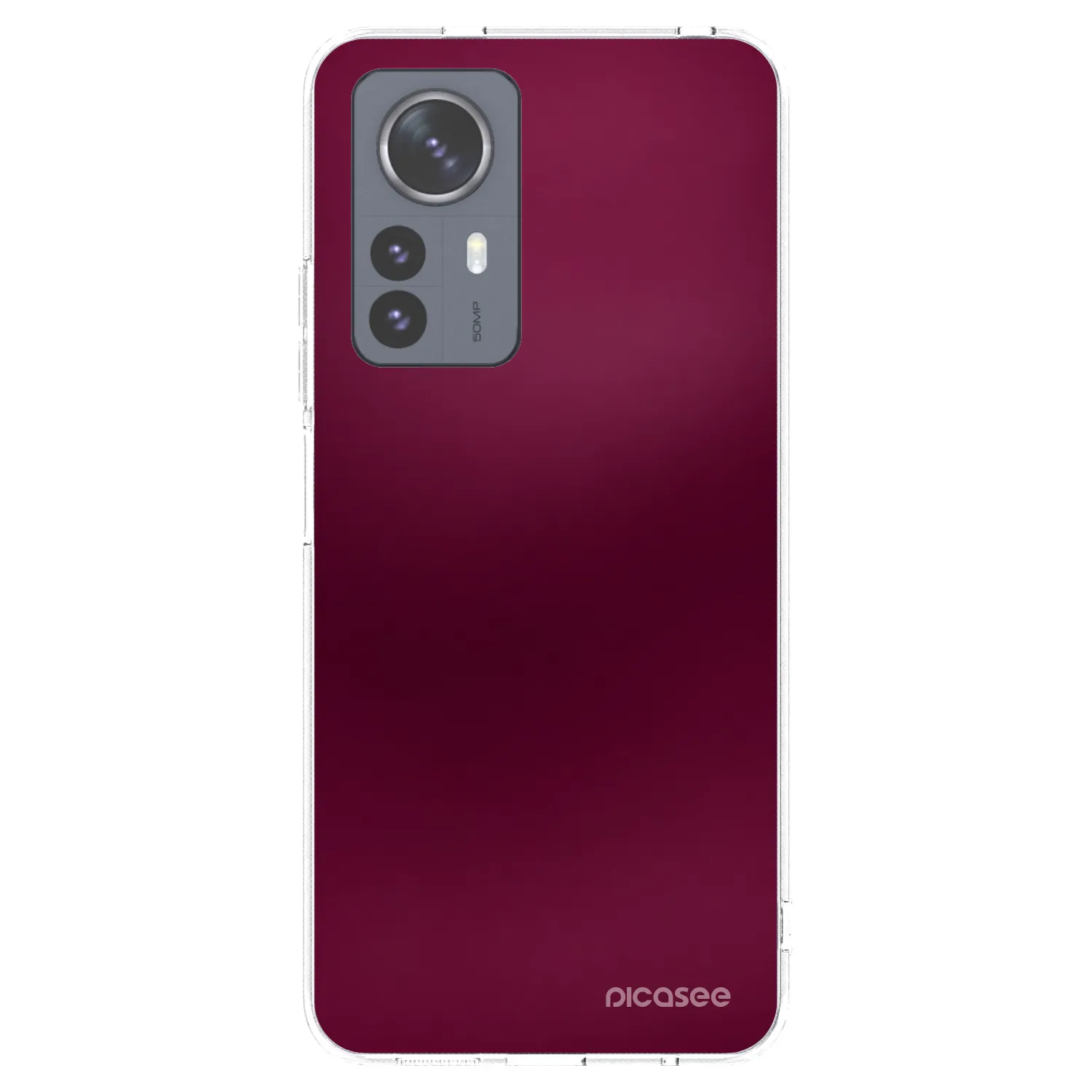 Picasee silikonowe przeźroczyste etui na Xiaomi 12 Pro - Velvet Bordeaux