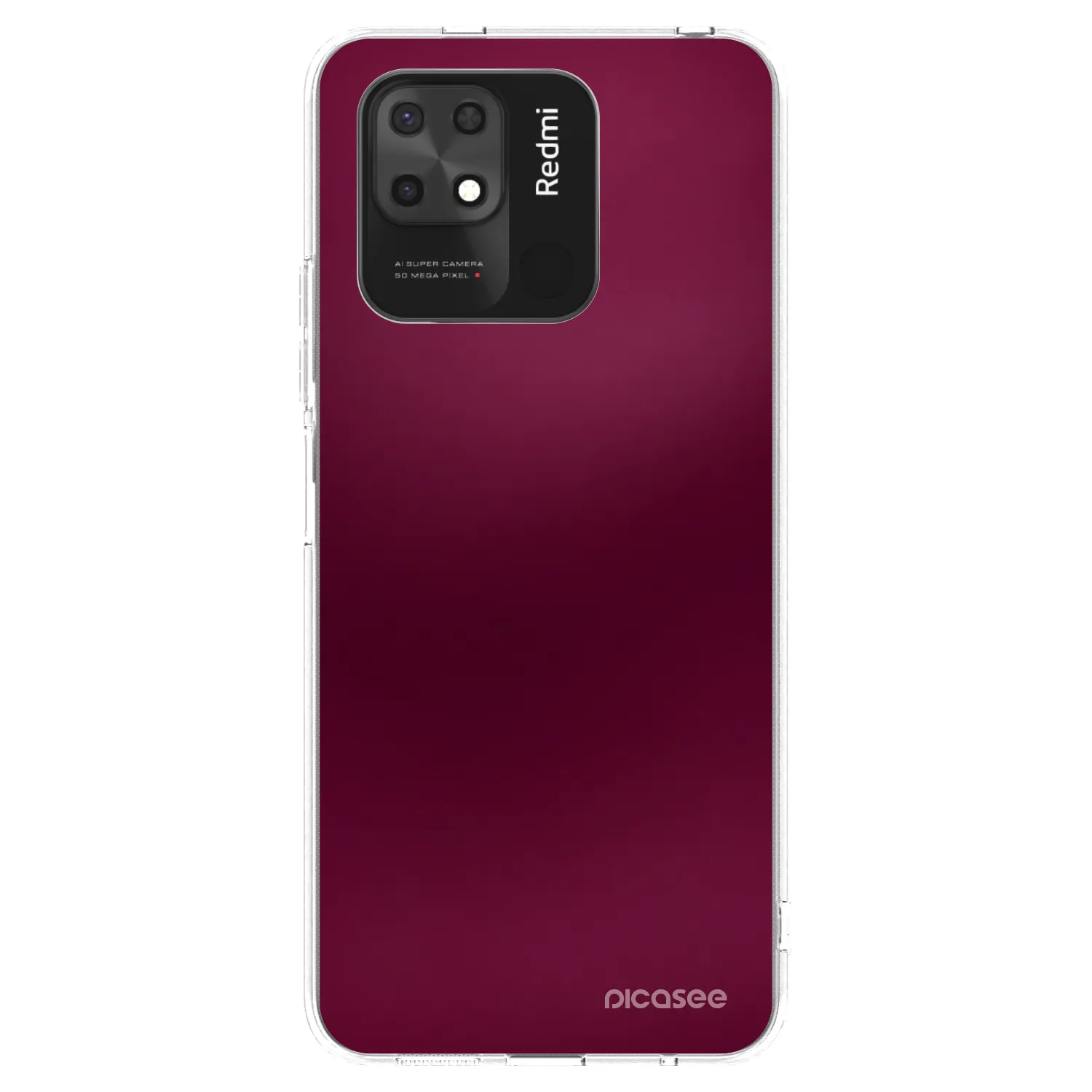 Picasee silikonowe przeźroczyste etui na Xiaomi Redmi 10C - Velvet Bordeaux