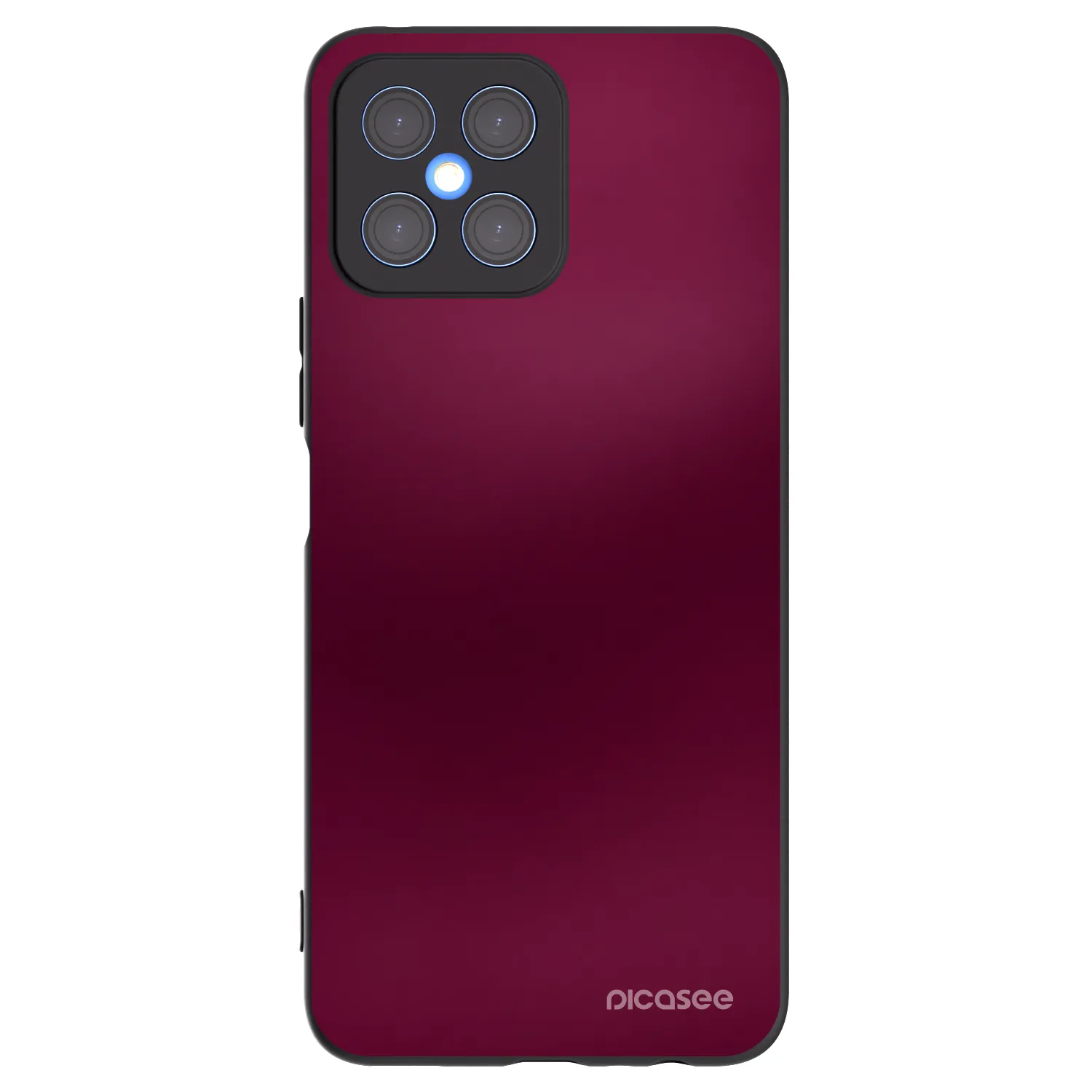 Picasee silikonowe czarne etui na Honor X8 4G - Velvet Bordeaux