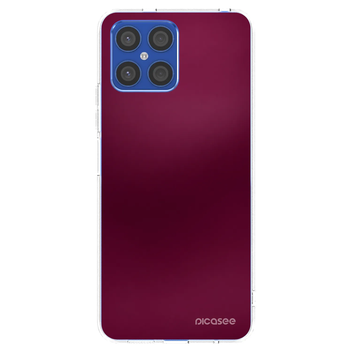 Picasee silikonowe przeźroczyste etui na Honor X8 4G - Velvet Bordeaux